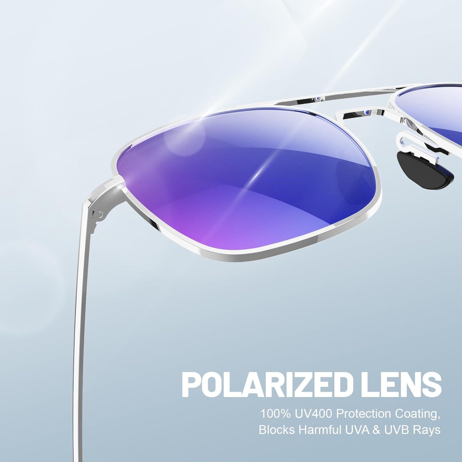 Gafas de sol aviador ACBLUCE 53mm polarizadas marco metal