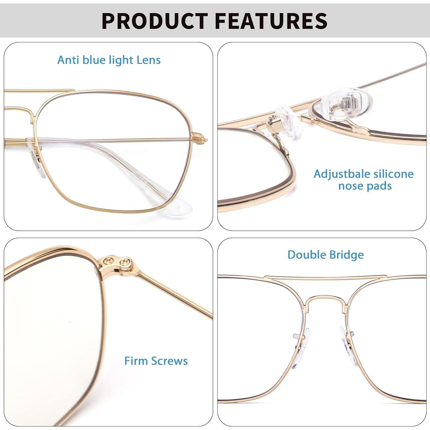 Gafas JM Antiluz Azul Aviador Fotocromáticas para Ojos