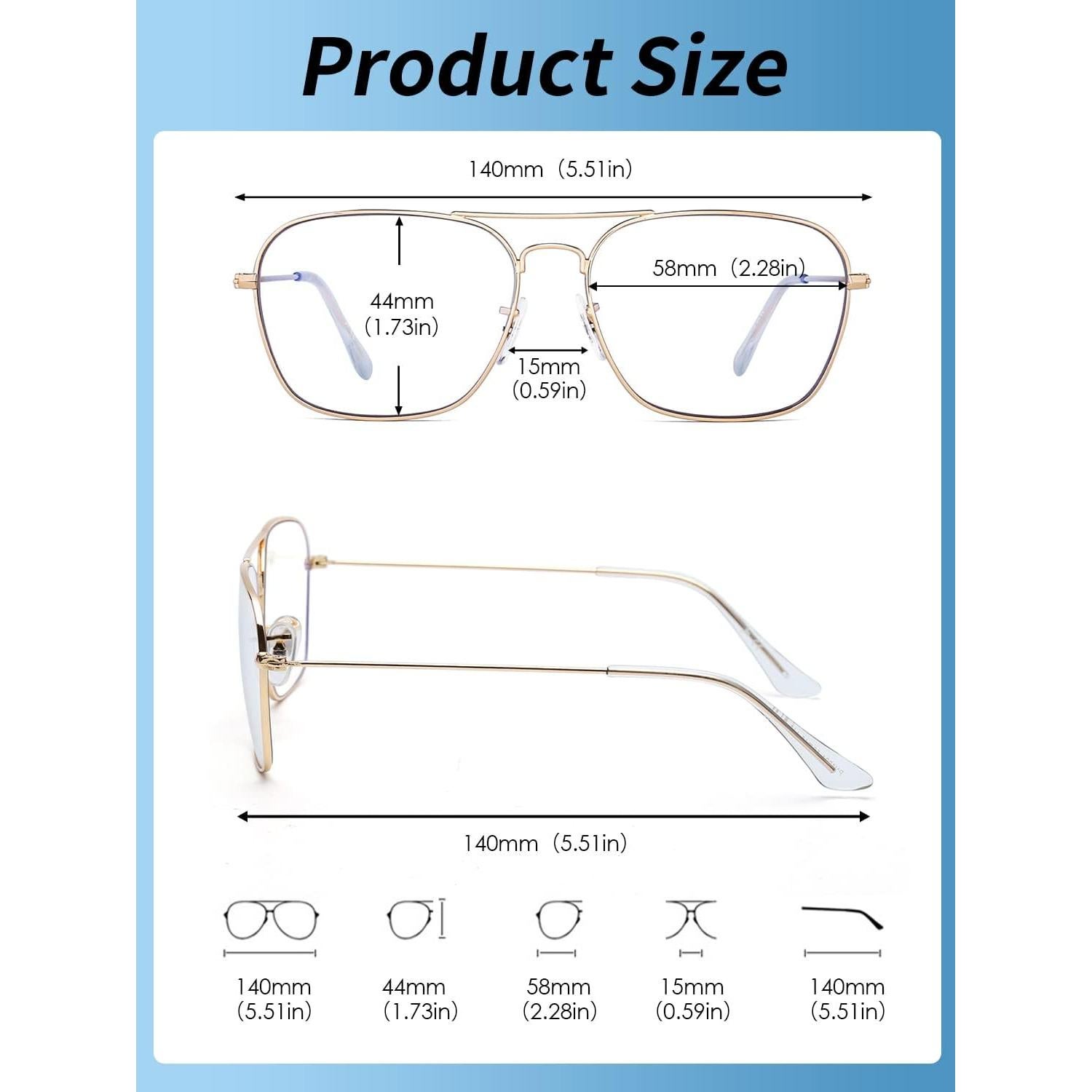 Gafas JM Antiluz Azul Aviador Fotocromáticas para Ojos