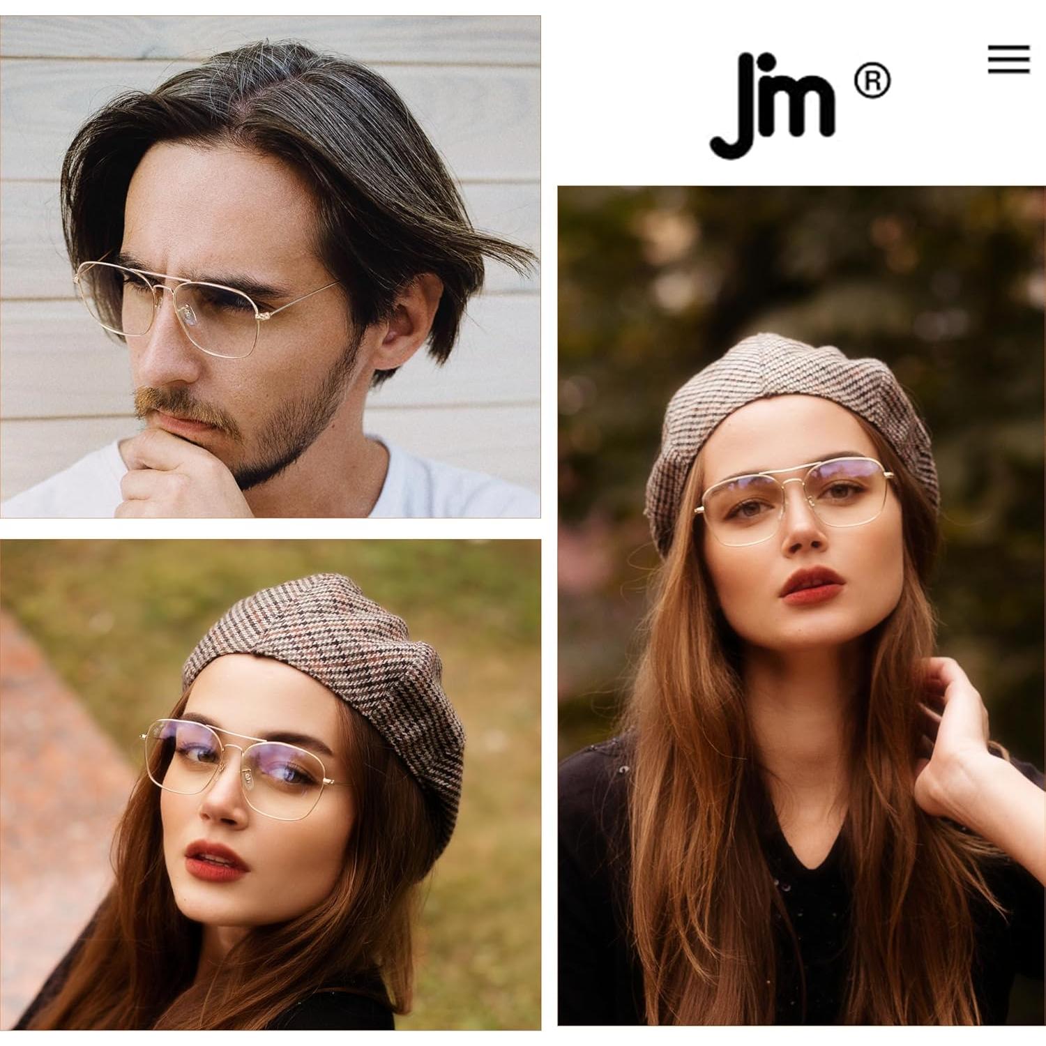 Gafas de Bloqueo Luz Azul JM Aviador Cuadradas Antirreflejo