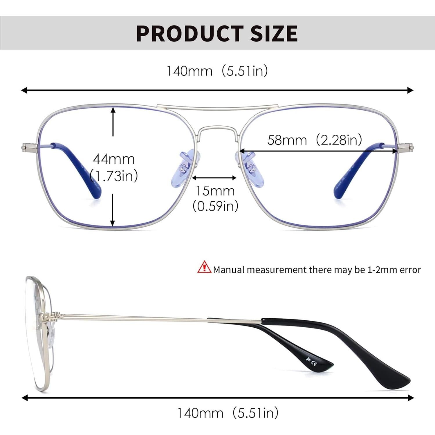 Gafas JM Antirreflejo Aviador con Bloqueo Luz Azul