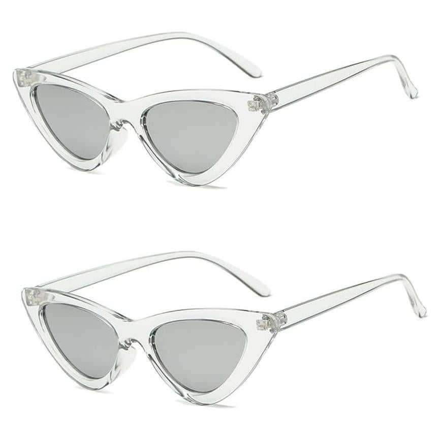 Gafas de sol OZPYKAE ojo de gato plata para mujeres
