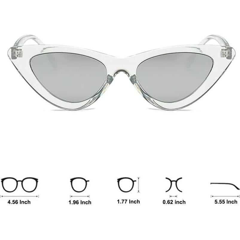 Gafas de sol OZPYKAE ojo de gato plata para mujeres