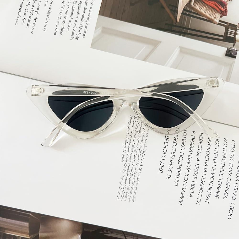 Gafas de sol OZPYKAE ojo de gato plata para mujeres