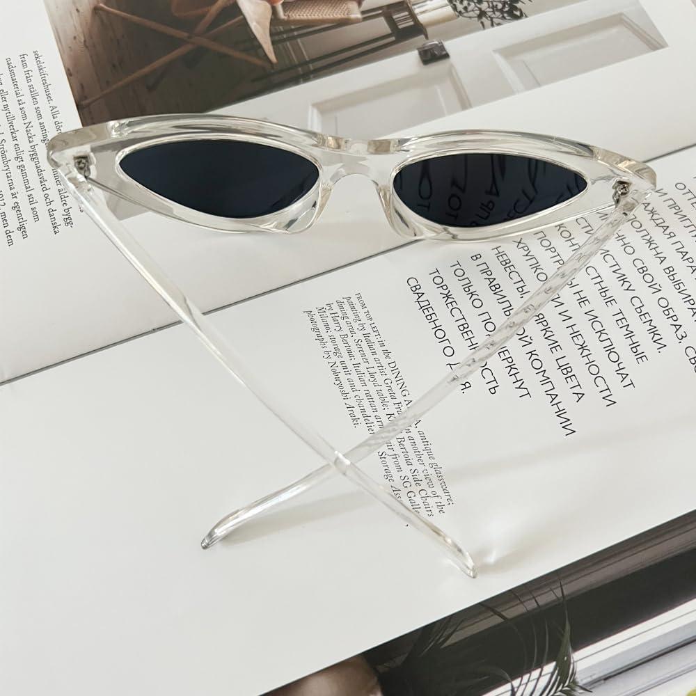 Gafas de sol OZPYKAE ojo de gato plata para mujeres