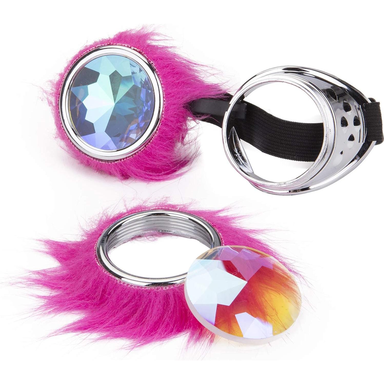 Gafas Steampunk Lelinta Ajustables Rosa para Cosplay