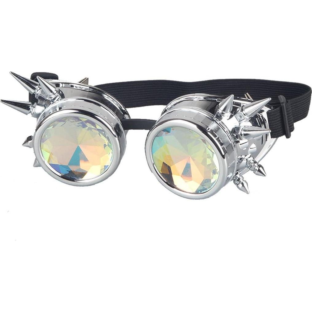 Gafas Steampunk Lelinta Ajustables Plata para Cosplay