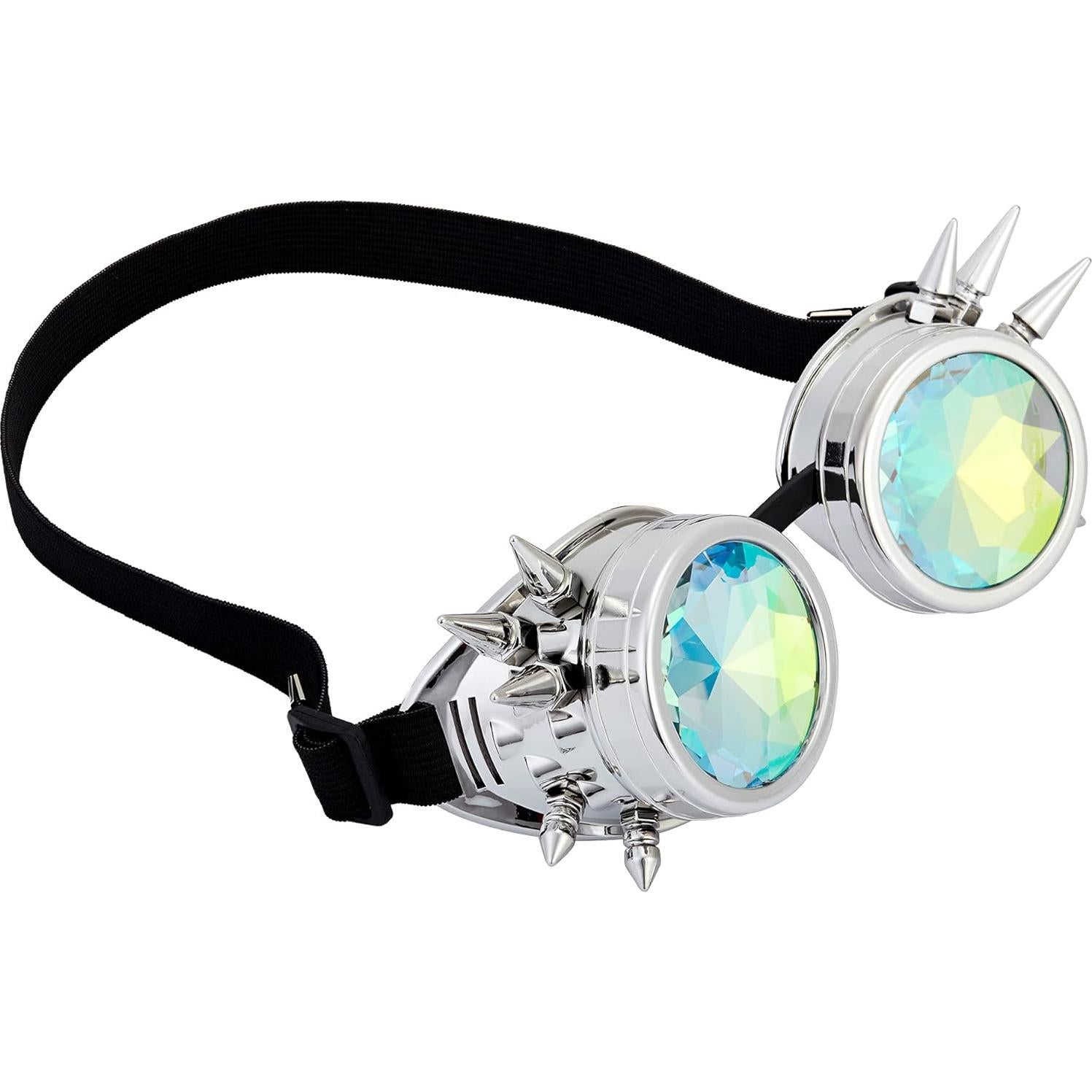 Gafas Steampunk Lelinta Ajustables Plata para Cosplay