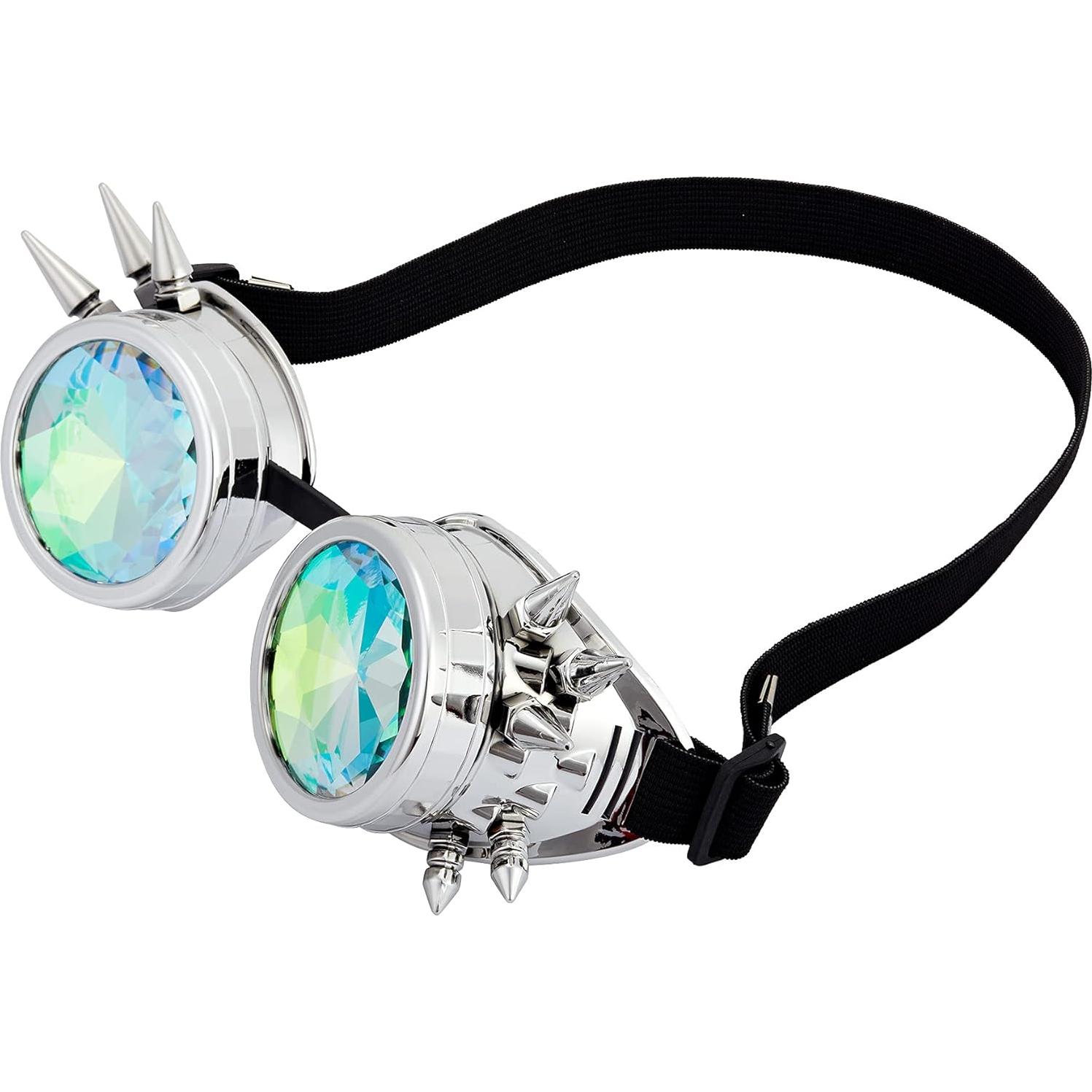 Gafas Steampunk Lelinta Ajustables Plata para Cosplay