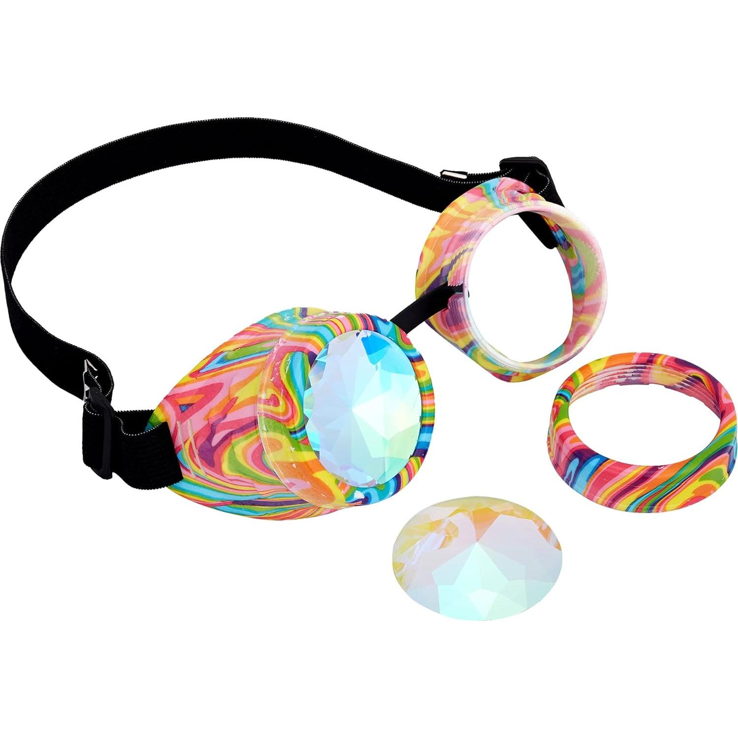 Gafas Steampunk Lelinta Kaleidoscopio Ajustables Multicolor