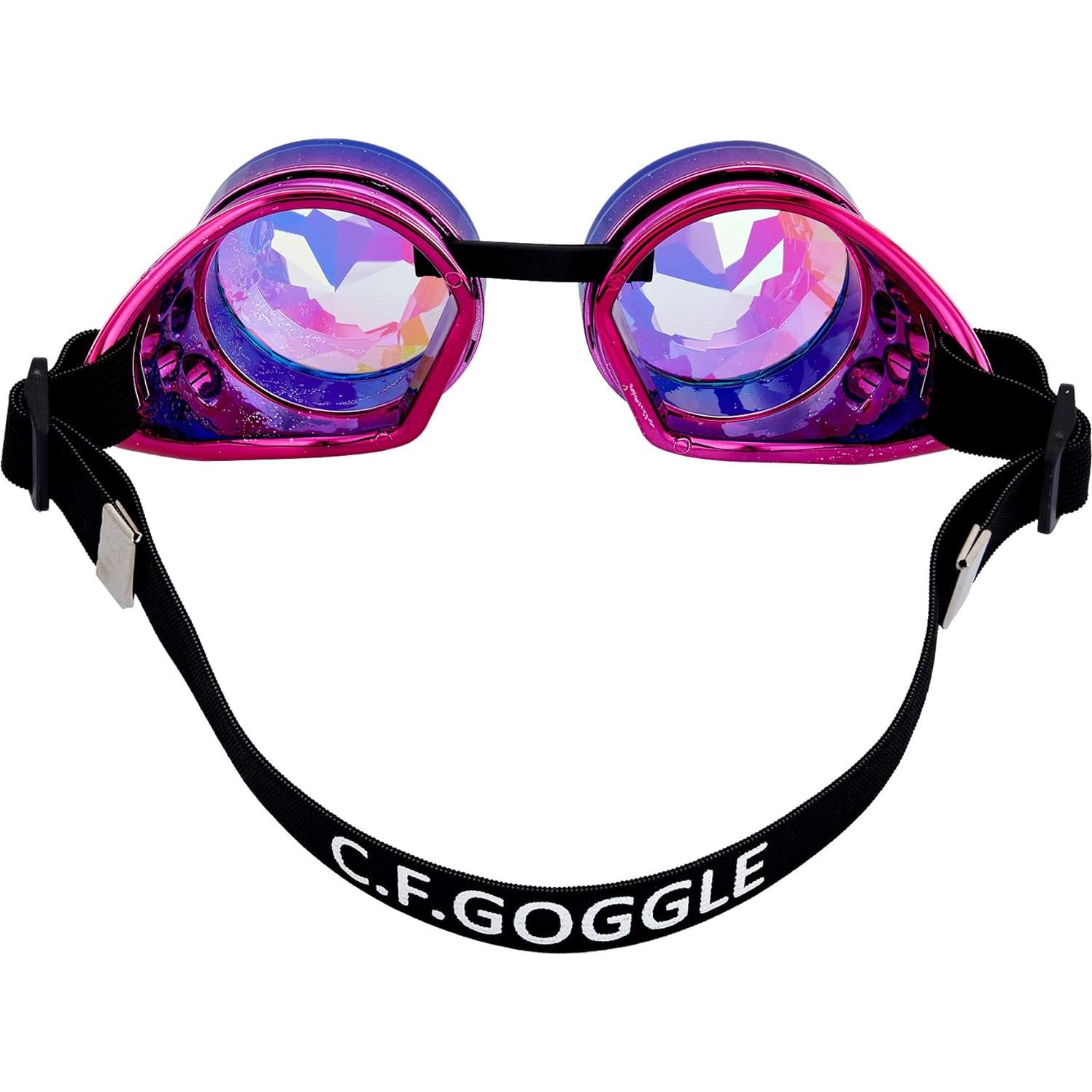 Gafas Steampunk Lelinta Ajustables Azul-Púrpura para Cosplay