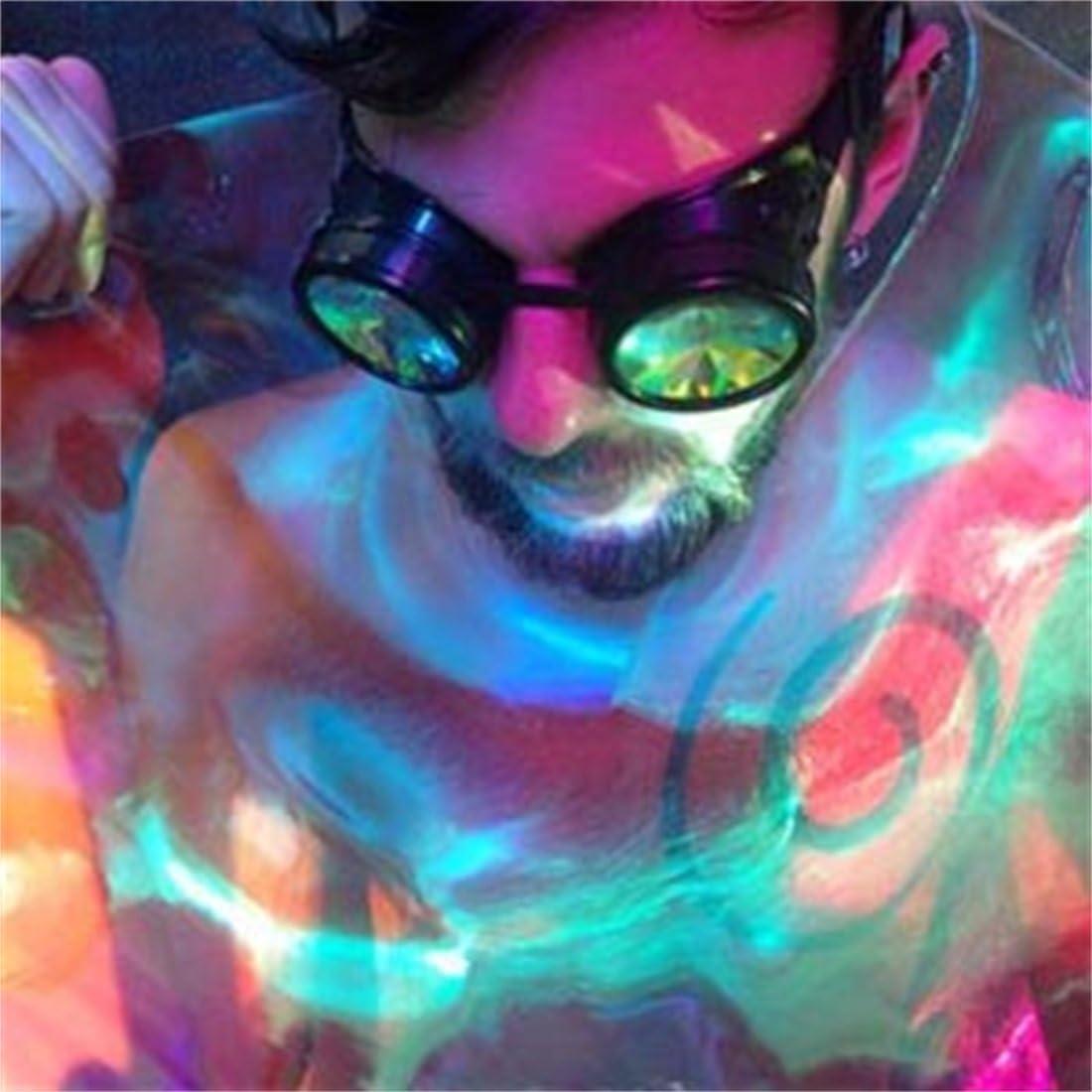 Gafas Steampunk Lelinta Ajustables Azul-Púrpura para Cosplay