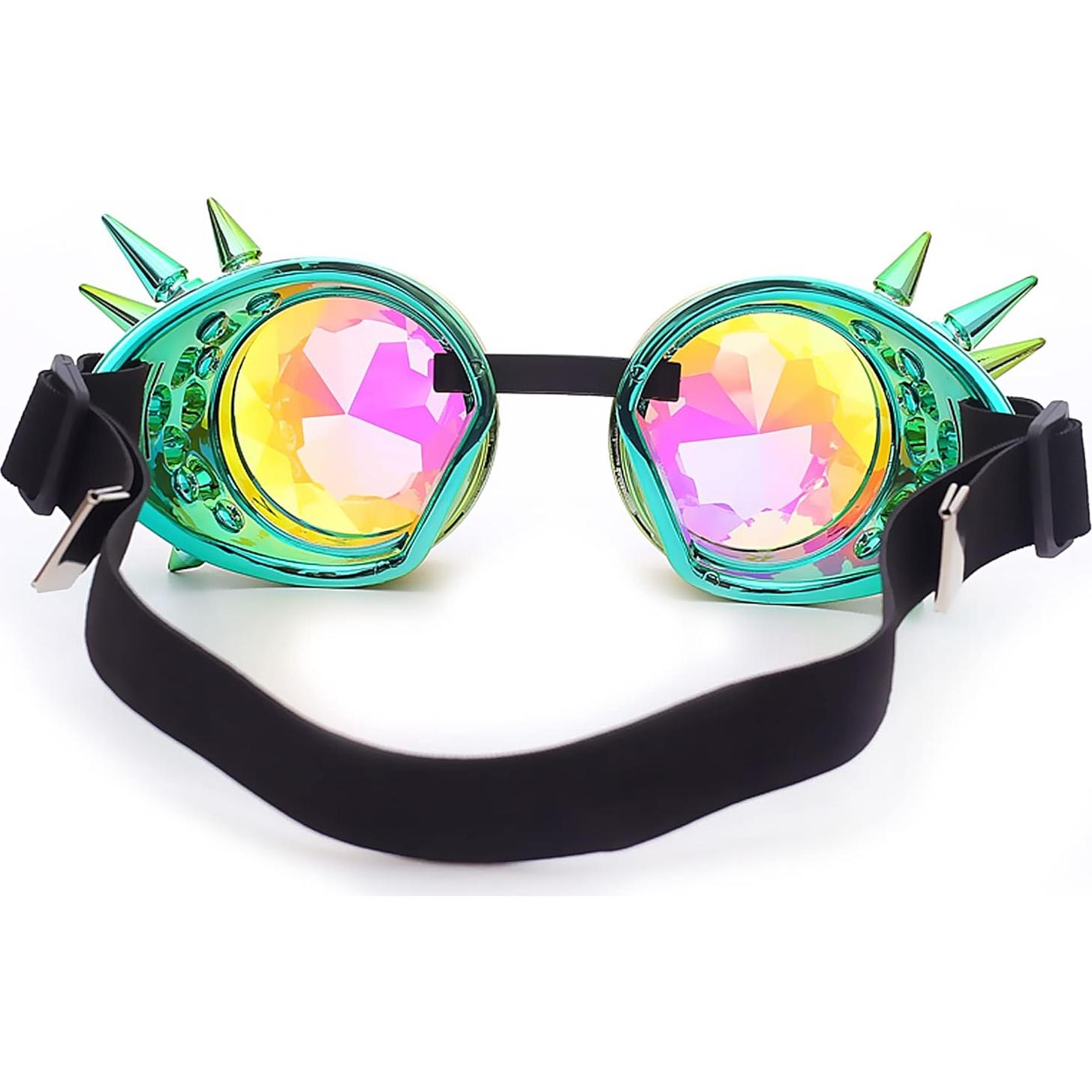Gafas Steampunk Lelinta Ajustables Amarillo-Verde Cosplay