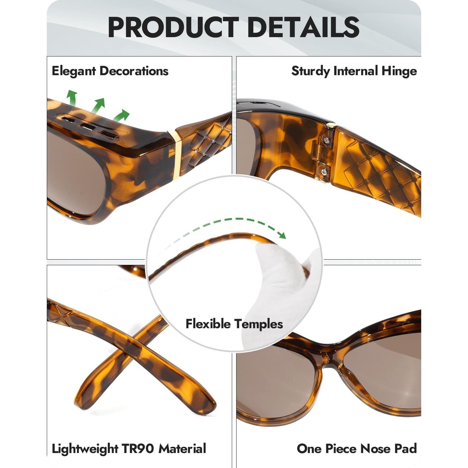 Gafas de sol polarizadas Meeloog MST6409 estilo gato UV400