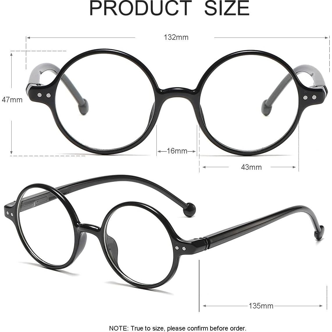 Gafas Retro Redondas JOVAKIT con Bloqueo Luz Azul Unisex