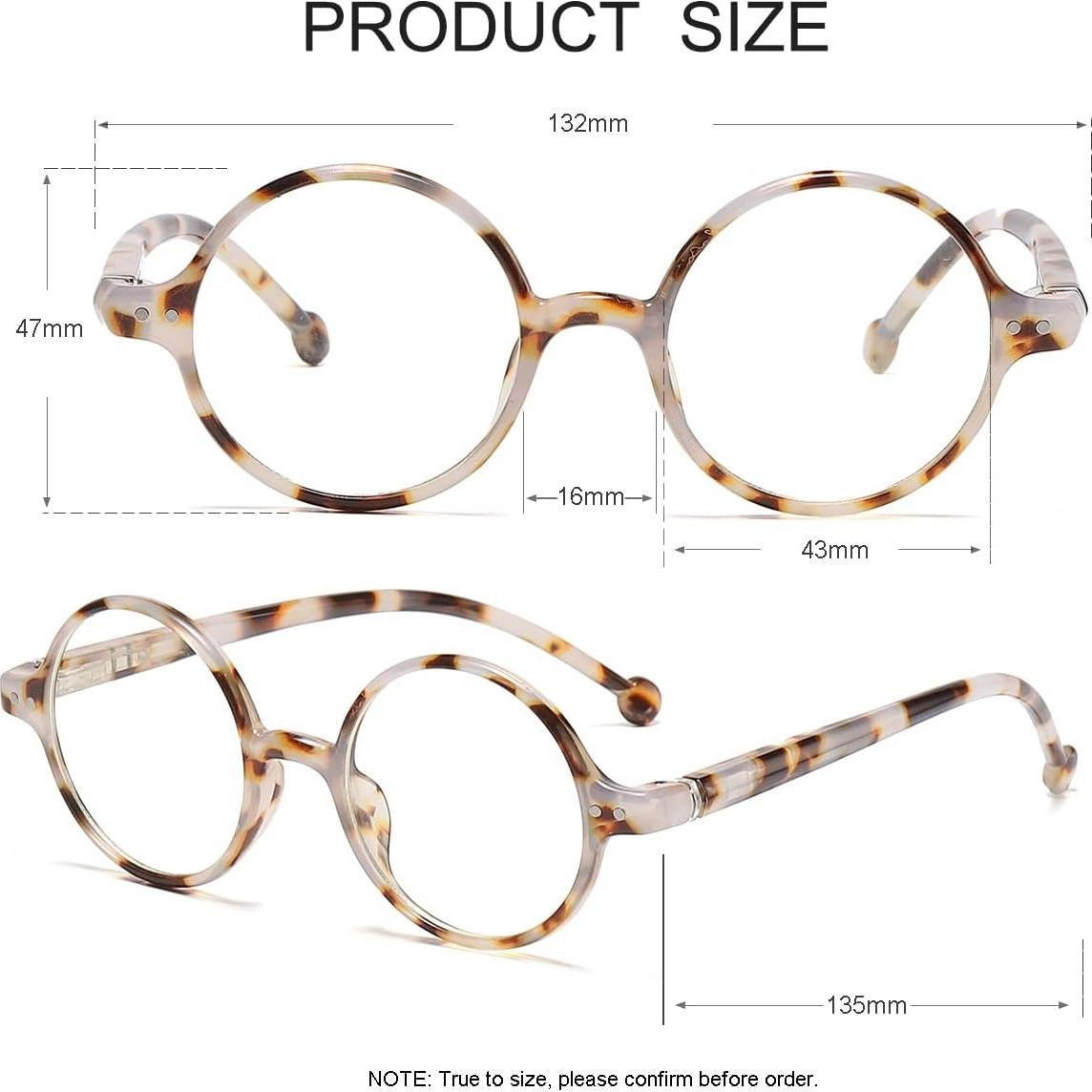 Gafas Retro Redondas JOVAKIT Bloqueo Luz Azul Unisex