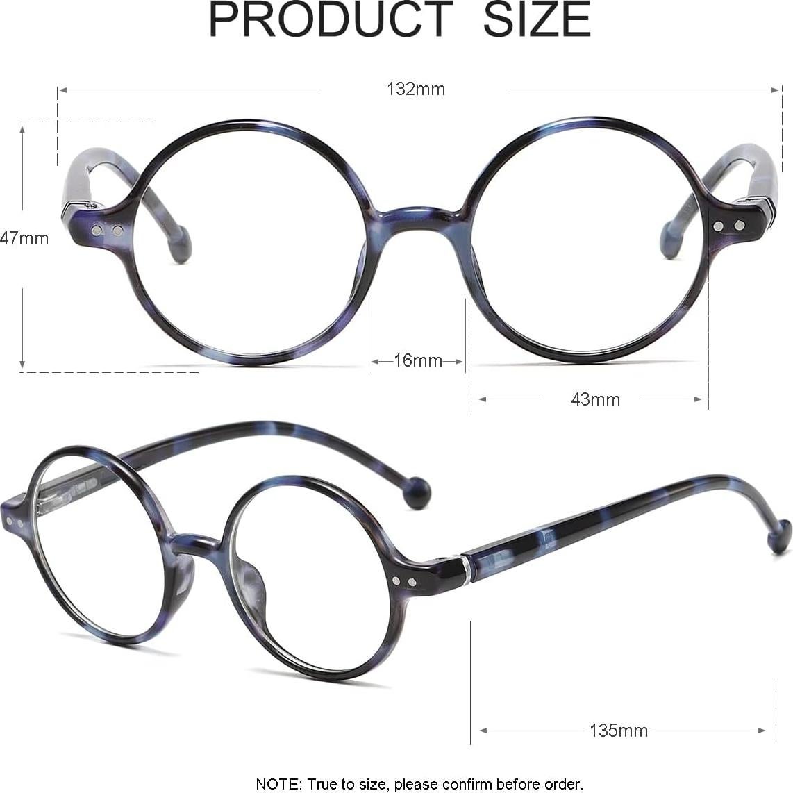 Gafas Retro Redondas JOVAKIT Bloqueo Luz Azul Unisex