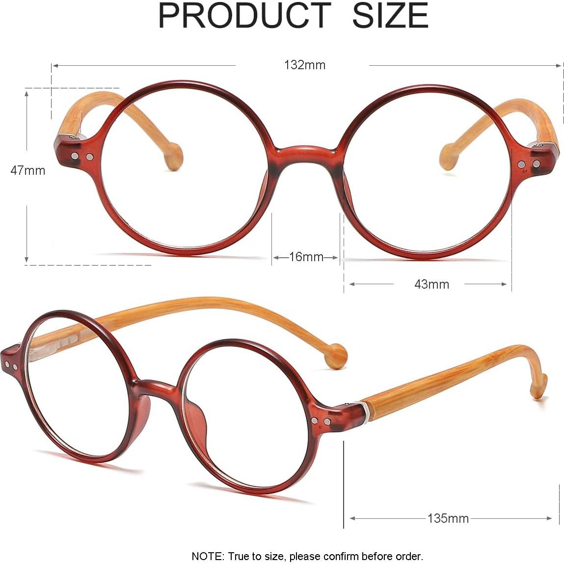 Gafas Retro Redondas JOVAKIT con Bloqueo Luz Azul Unisex