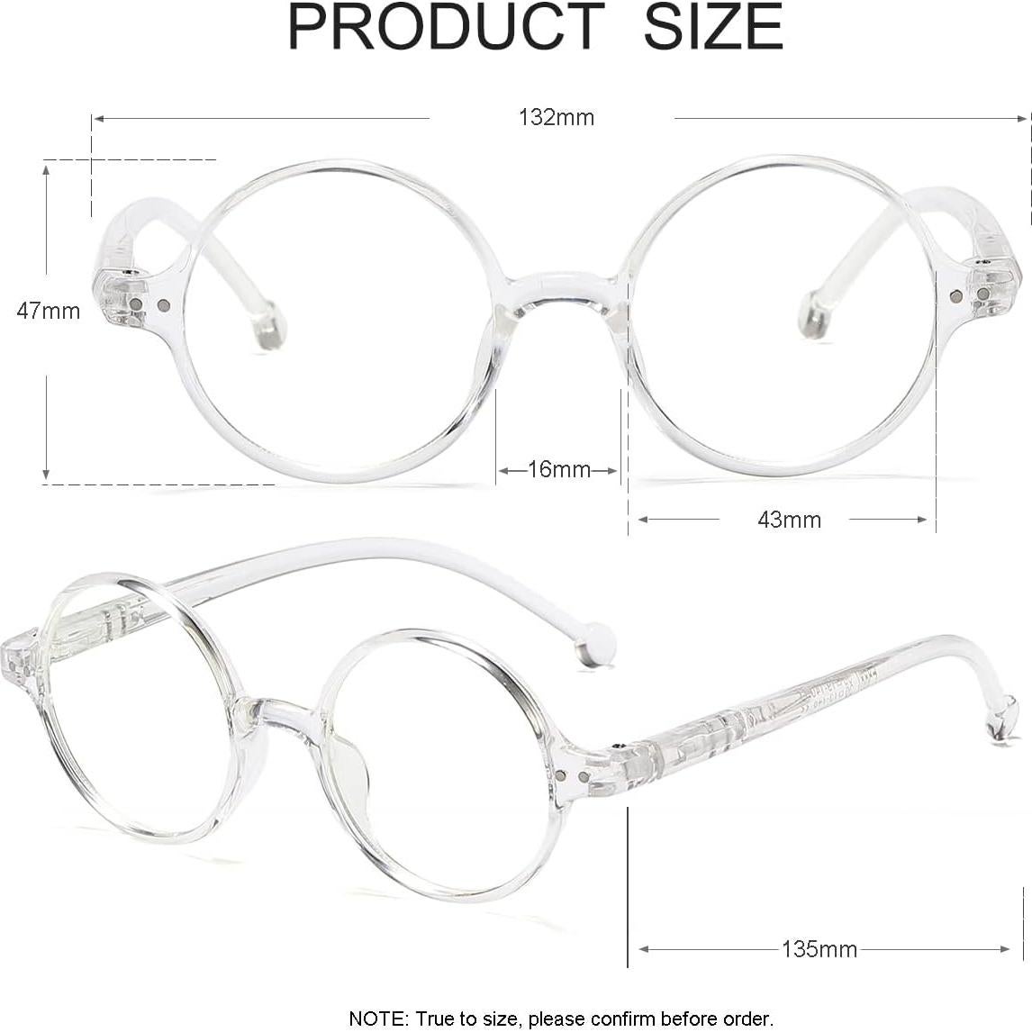 Gafas Retro Redondas JOVAKIT Bloqueo Luz Azul Unisex