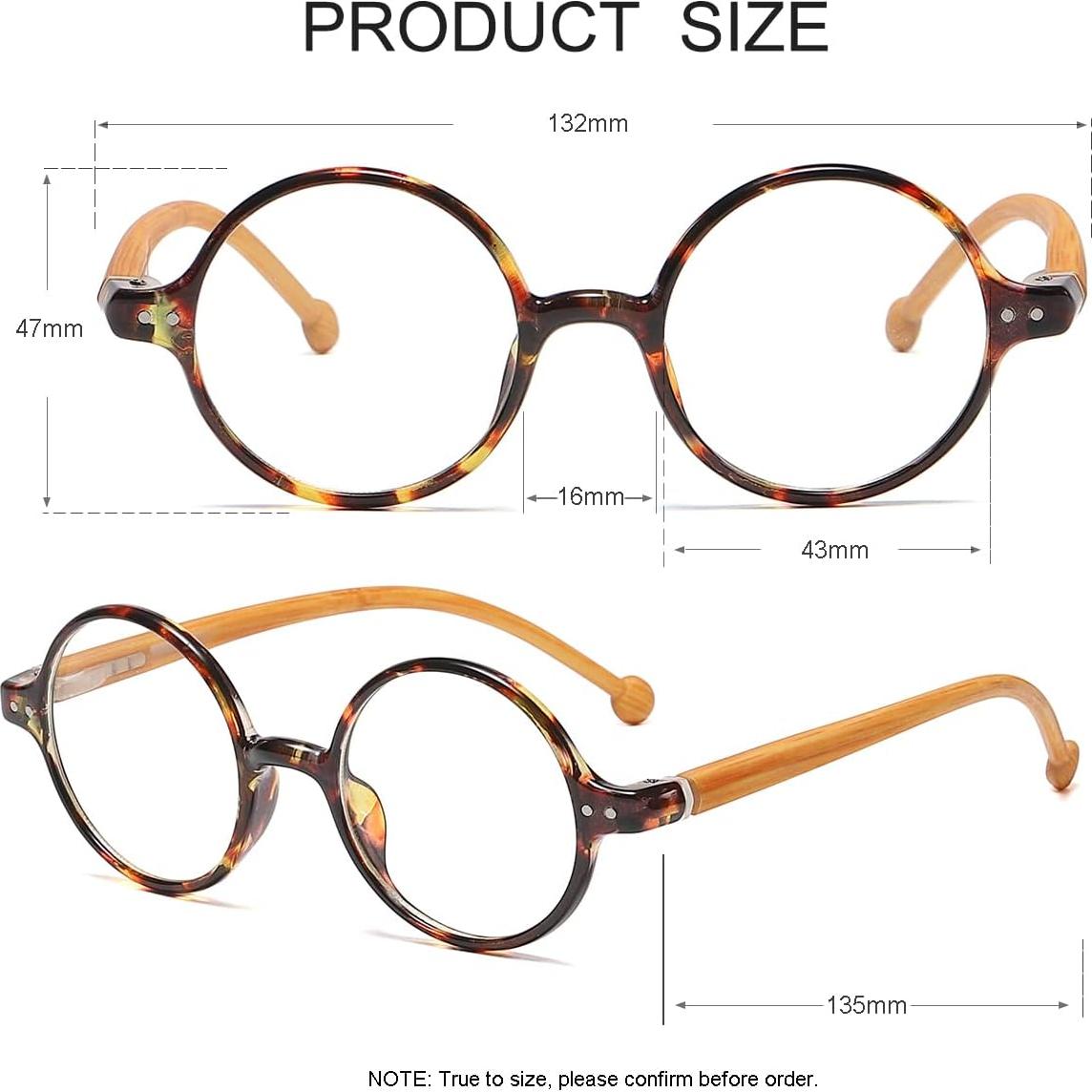 Gafas Retro Redondas JOVAKIT Bloqueo Luz Azul Unisex