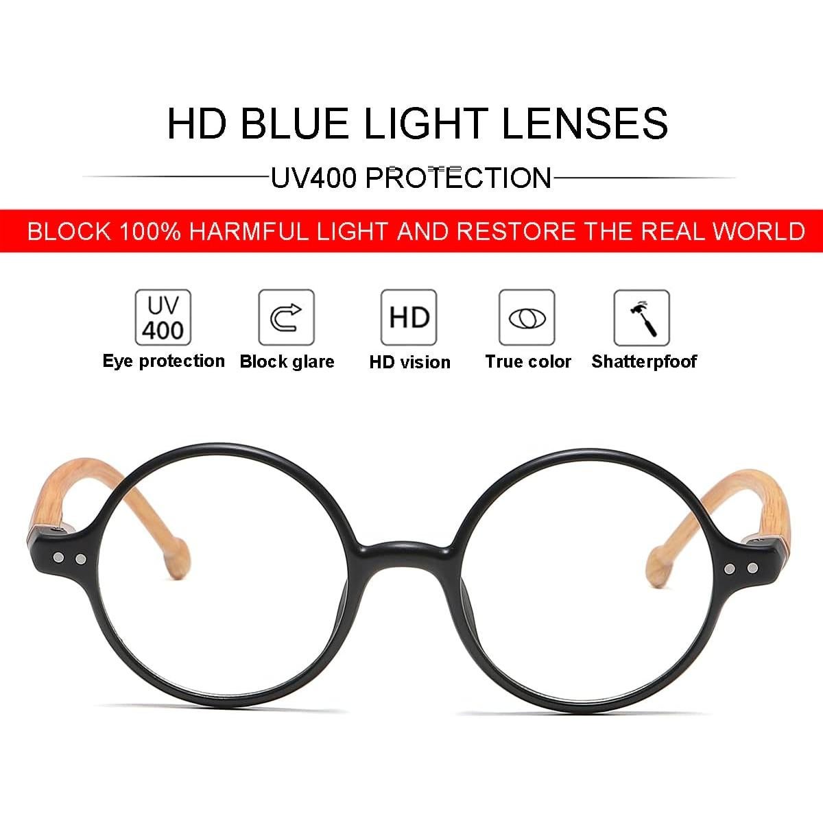 Gafas Retro Redondas JOVAKIT Bloqueadoras Luz Azul Unisex