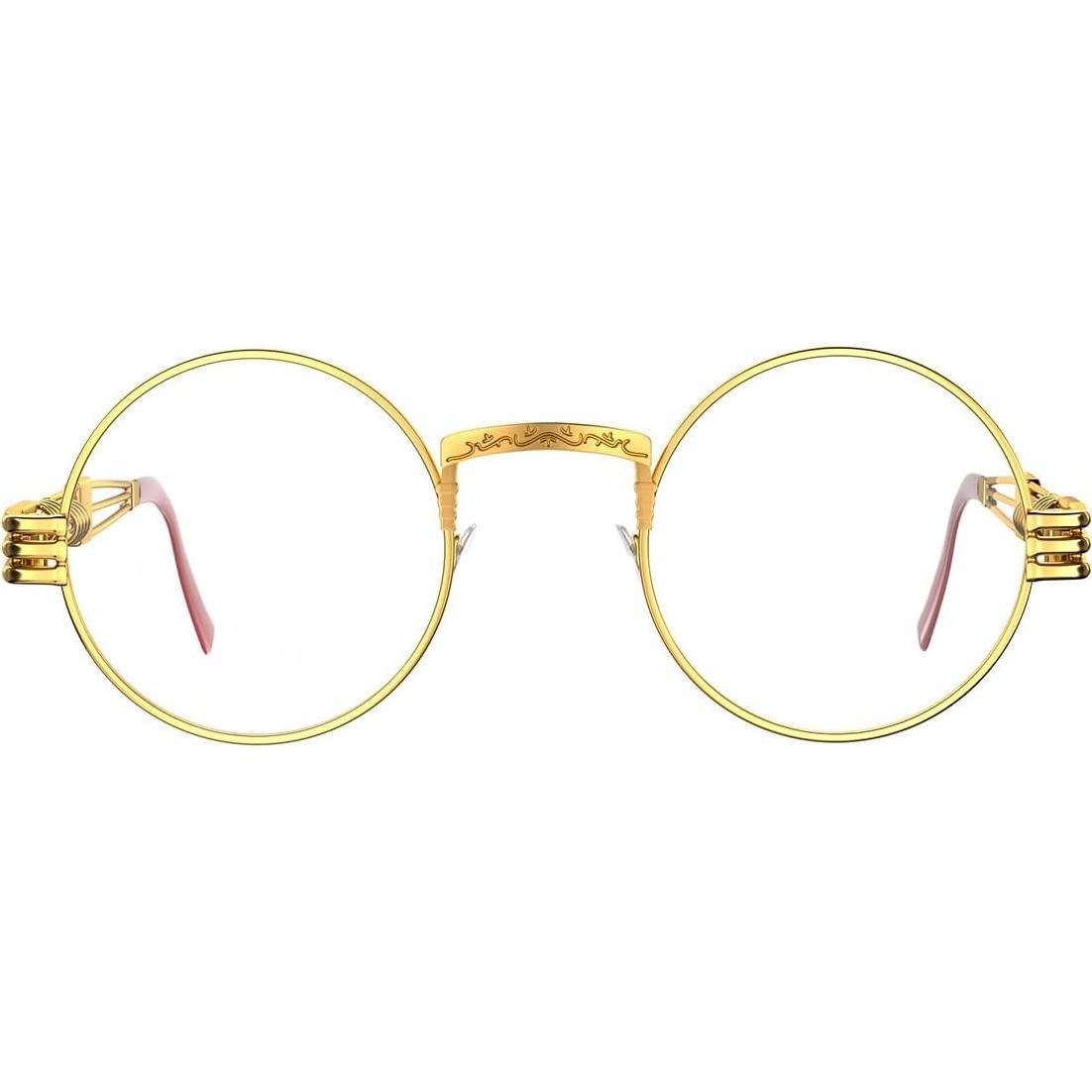 Gafas Redondas Steampunk Yvey Essence con Lentes Transparentes
