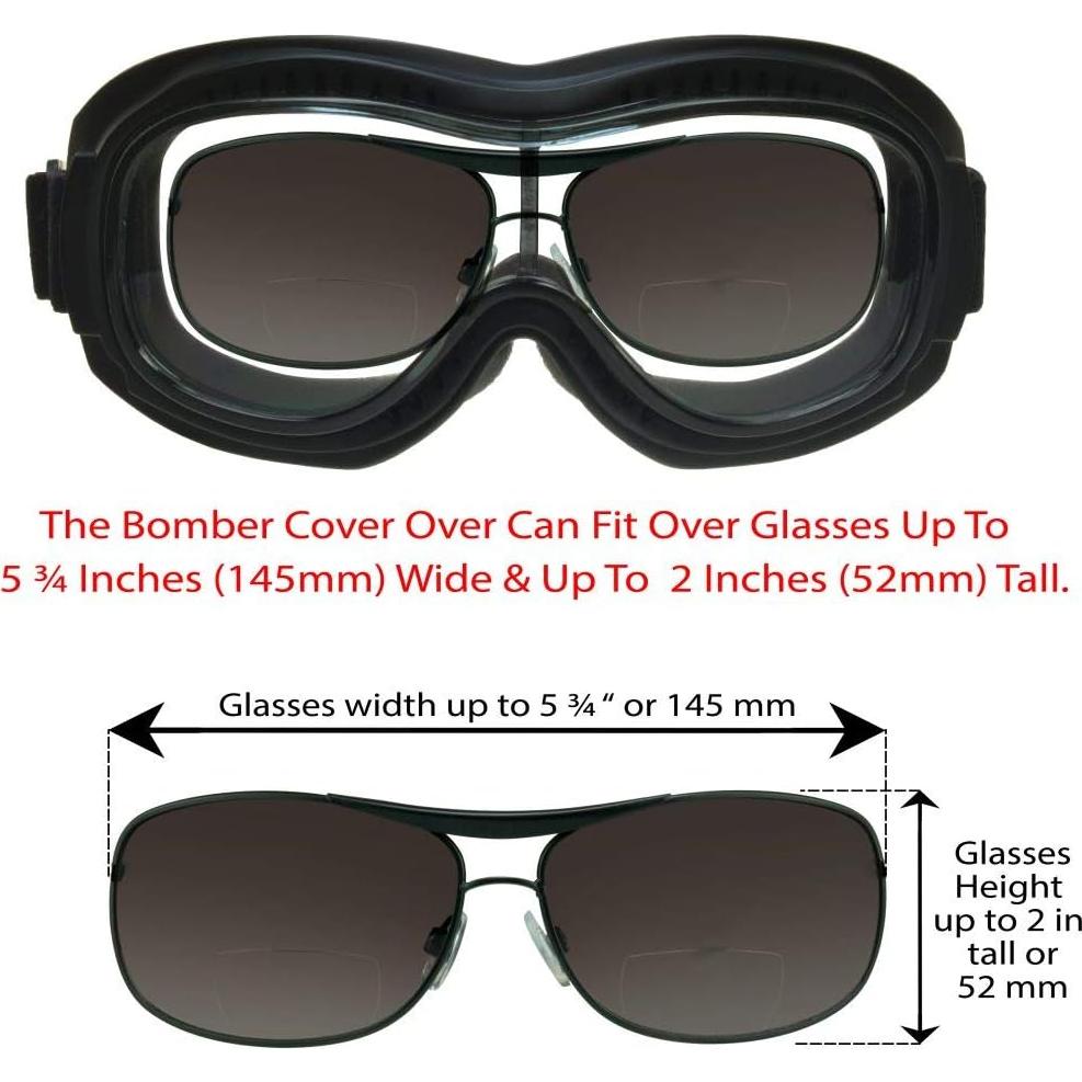 Gafas Bikershades Fit Over para Gafas de Montar