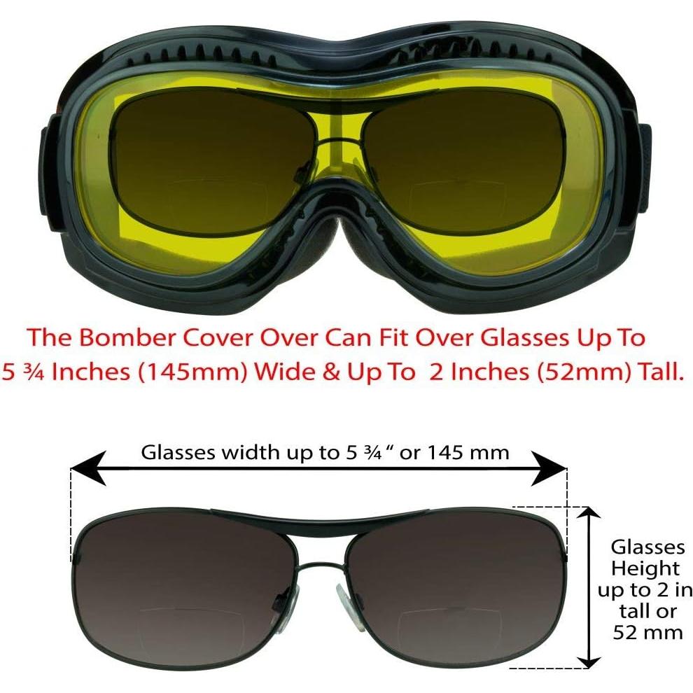 Gafas Bikershades Fit Over para Motocicleta y Ciclismo