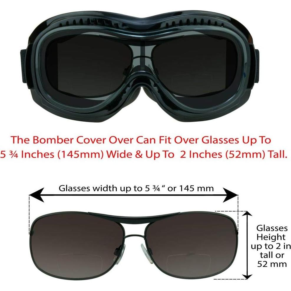 Gafas Bikershades Fit Over para Motocicleta y Ciclismo