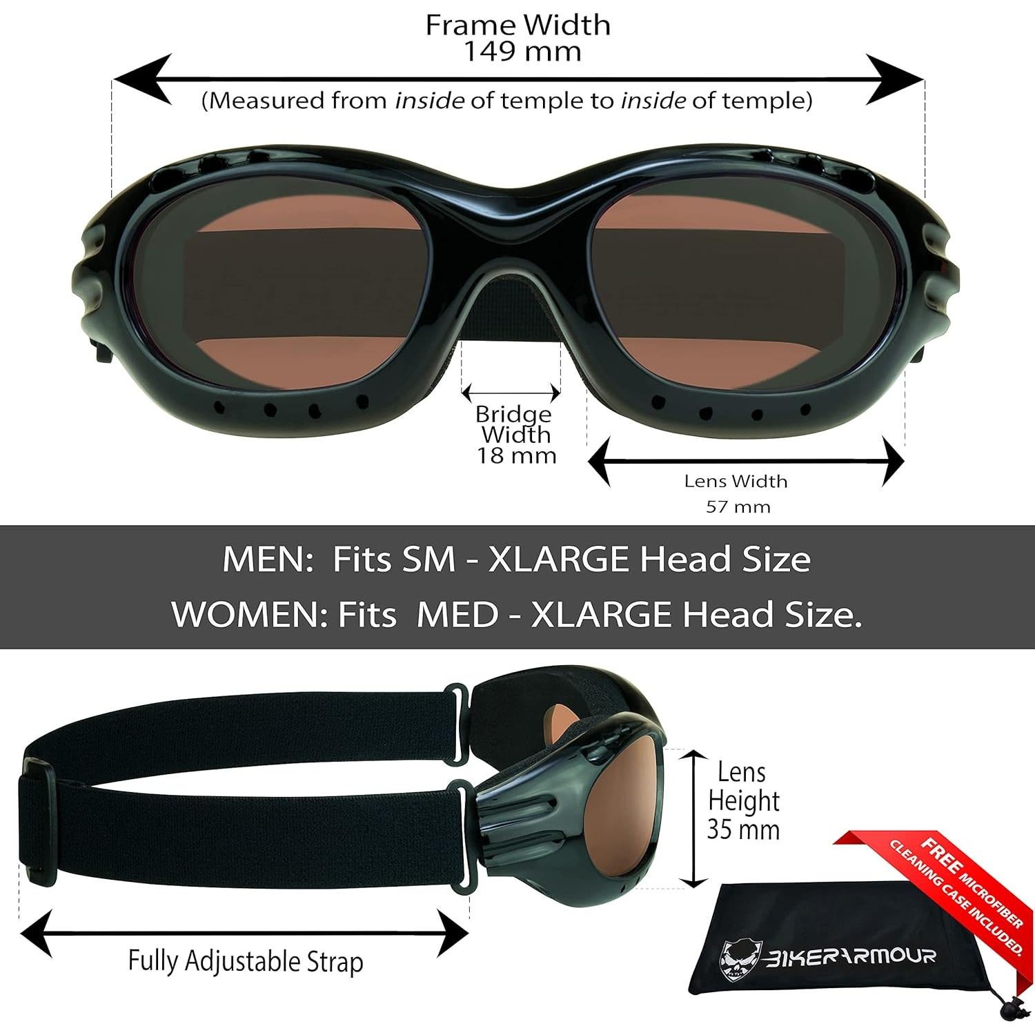 Gafas de seguridad Bikershades para motociclistas - Lentes polarizados