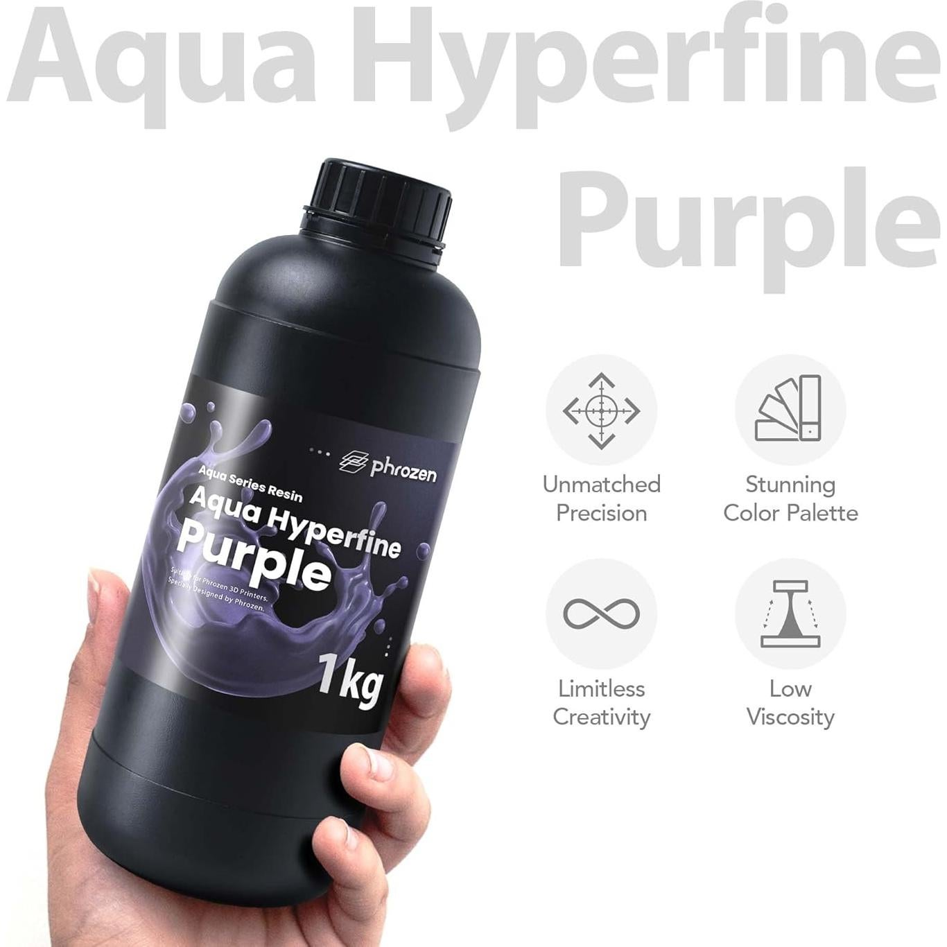 Resina fotopolimérica Phrozen Aqua Hyperfine 1KG Púrpura