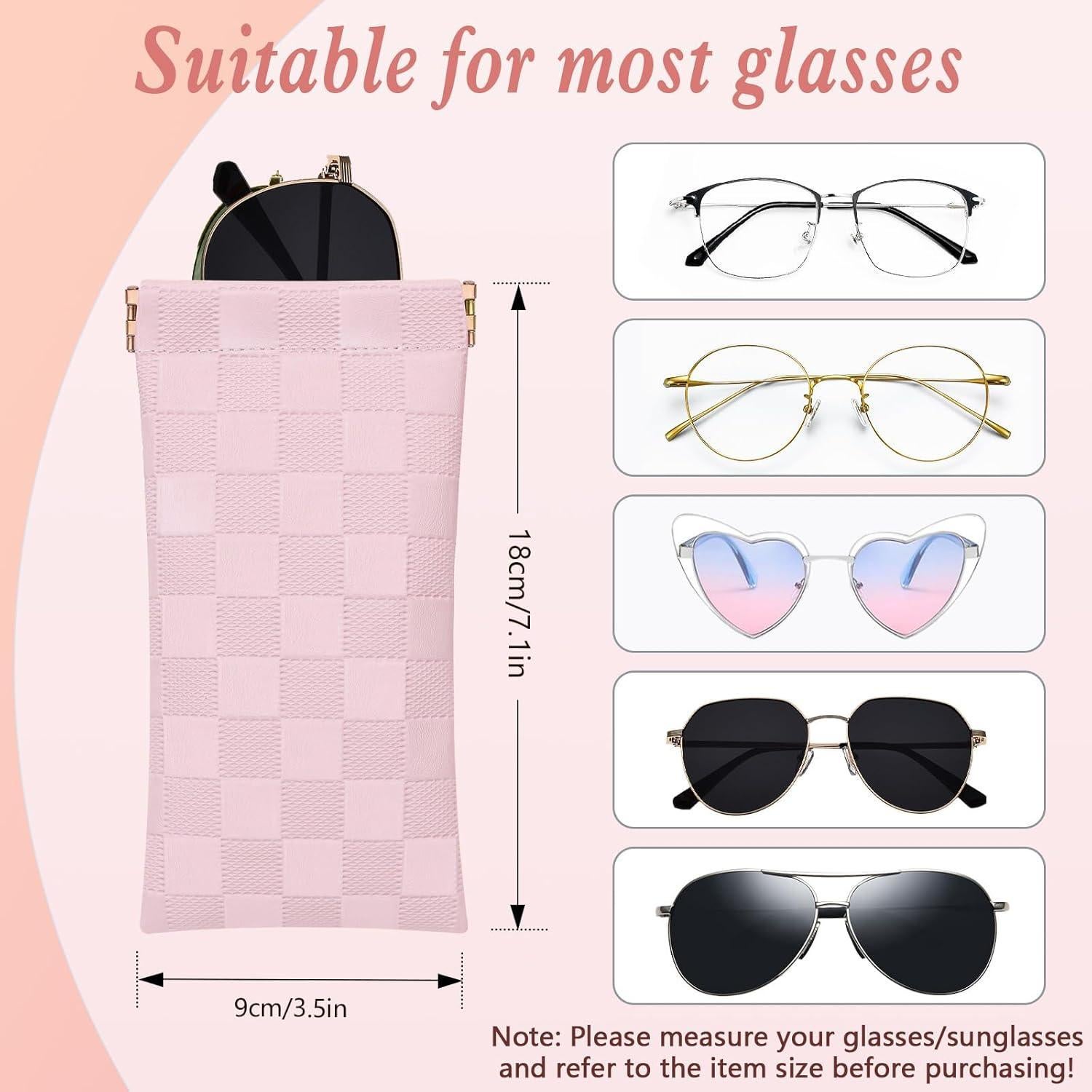 Estuche para Gafas Suave Rosa - Bolsa de Viaje Universal