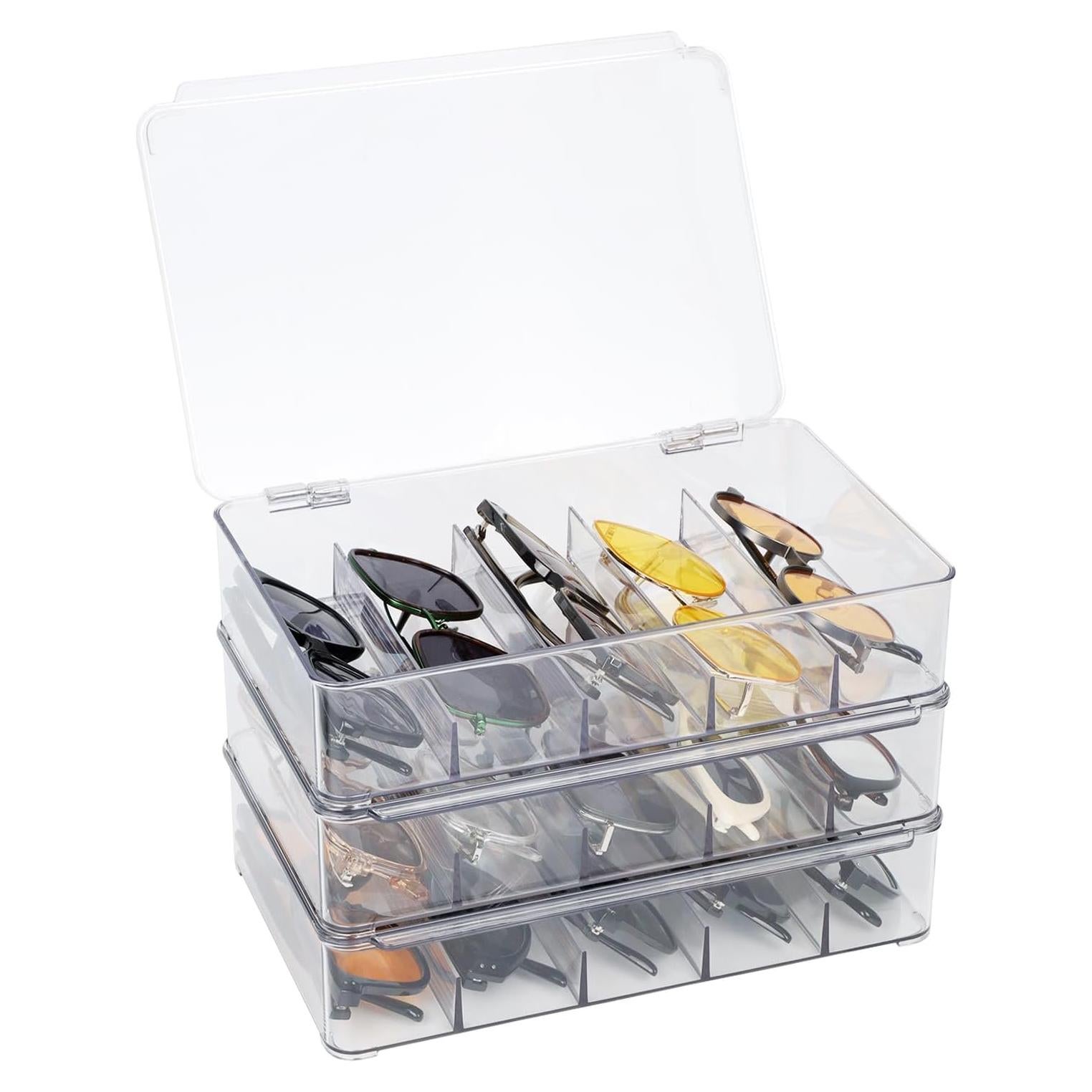 Organizador de Gafas FORUP, 3 Paquetes, 5 Compartimentos