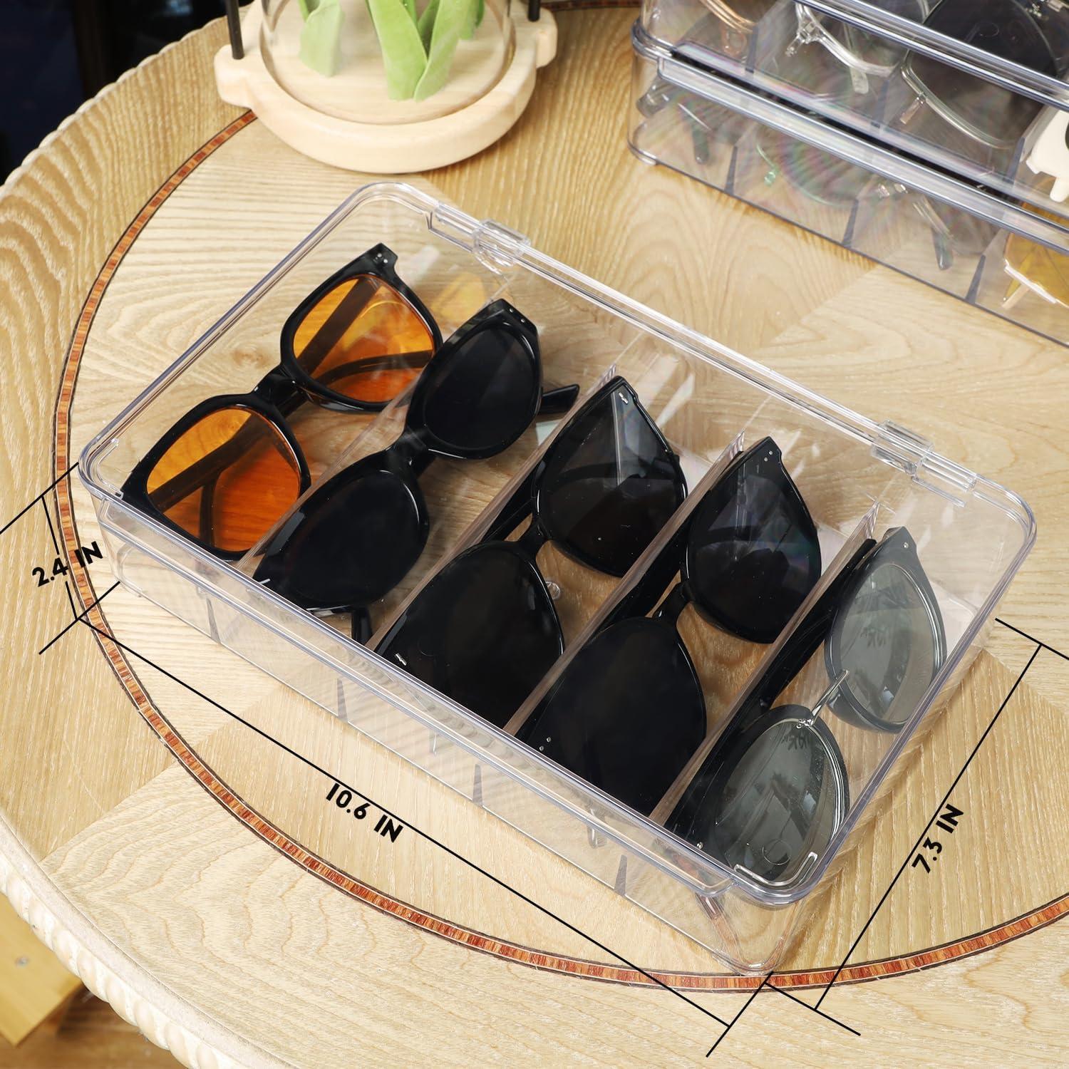 Organizador de Gafas FORUP, 3 Paquetes, 5 Compartimentos