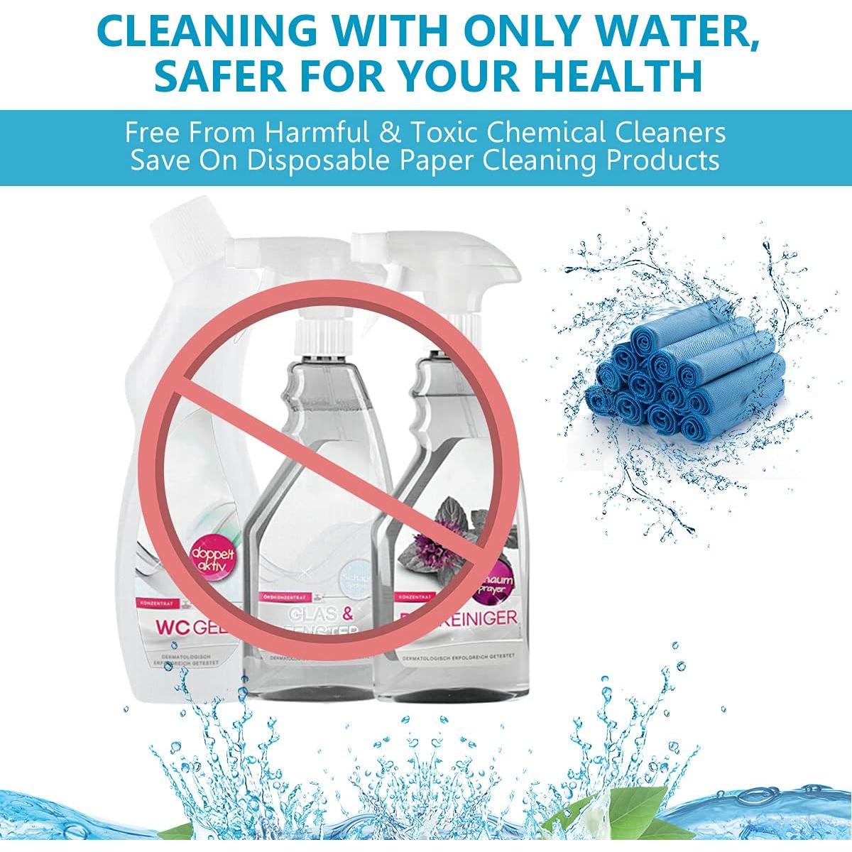 Paquete de 12 Paños de Microfibra para Limpieza de Vidrio