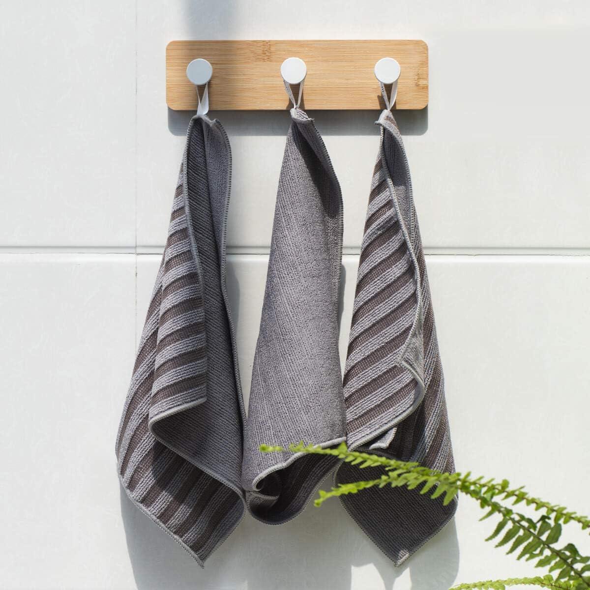 Paquete de 8 Paños de Microfibra Buwei 30x30 cm Sin Rayas