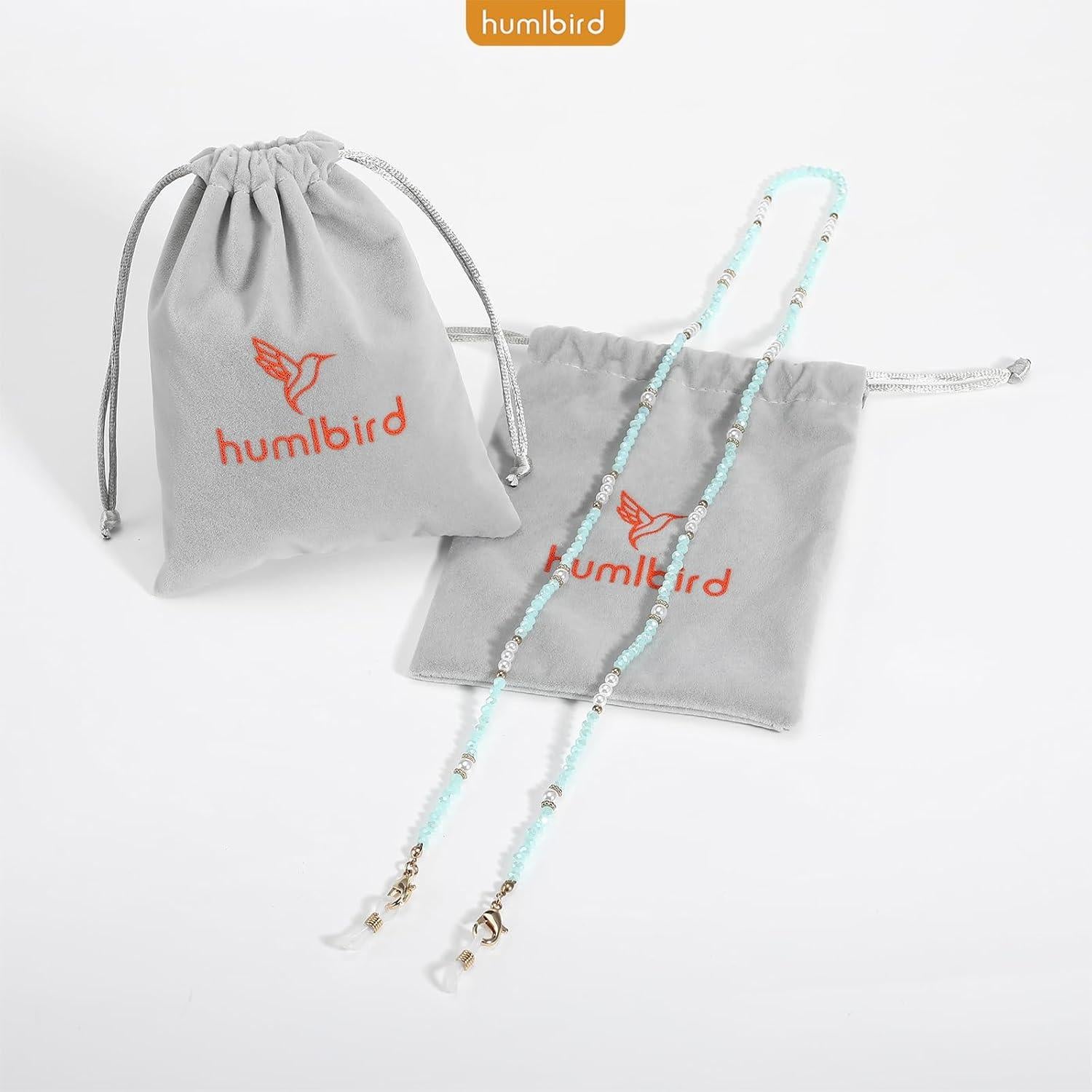 Cadena de Gafas Humlbird Azul para Mujeres 73 cm Ligera