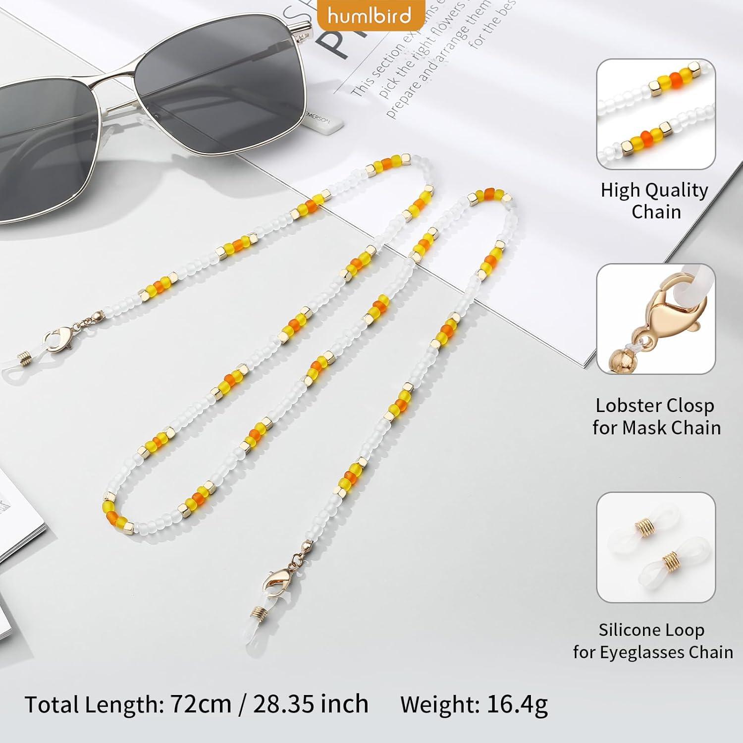 Cadena de Gafas Humlbird Amarilla para Mujeres 74 cm