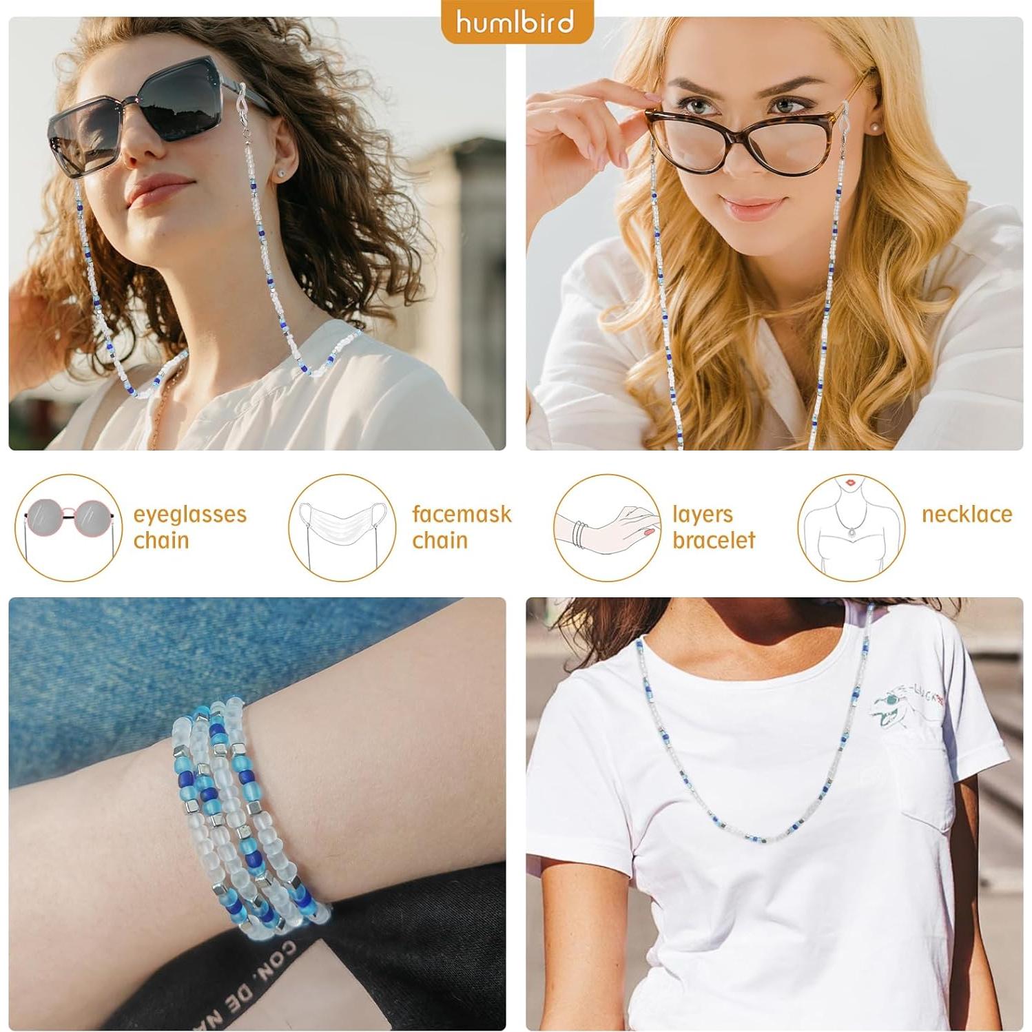 Cadena de Gafas Humlbird para Mujeres - Collar Elegante Azul