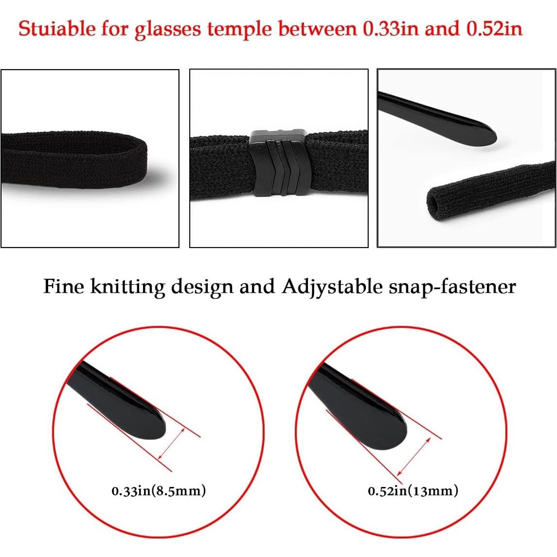 Correa Ajustable para Gafas 2 PCS Nylon Spandex Unisex