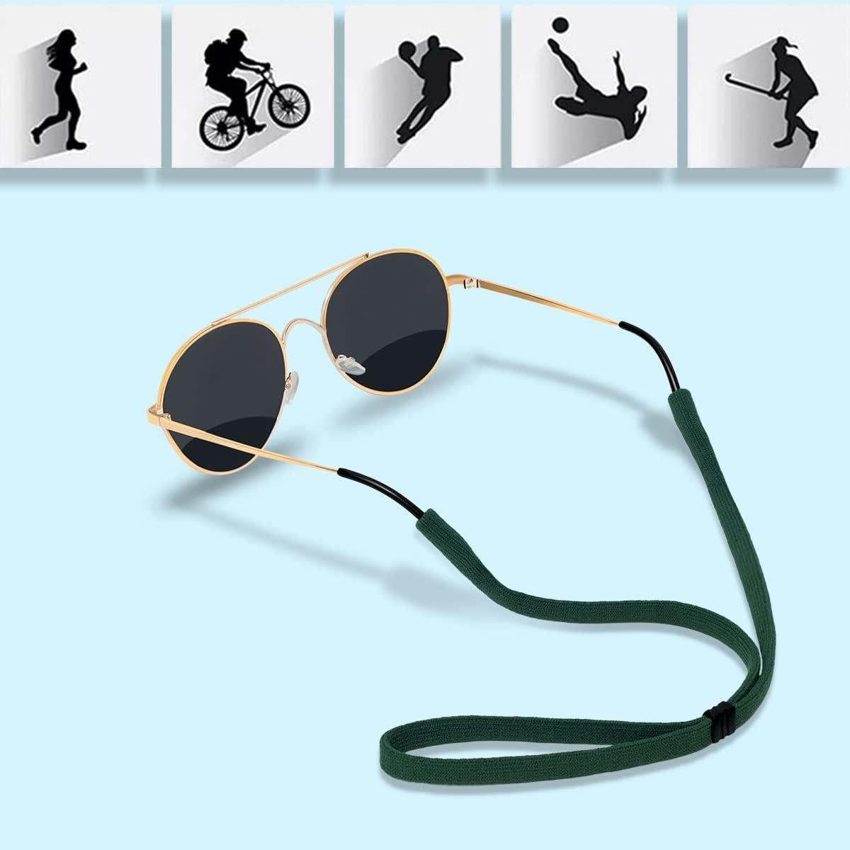 Correa Ajustable para Gafas 2 PCS - Nylon/Elastano Negro/Verde