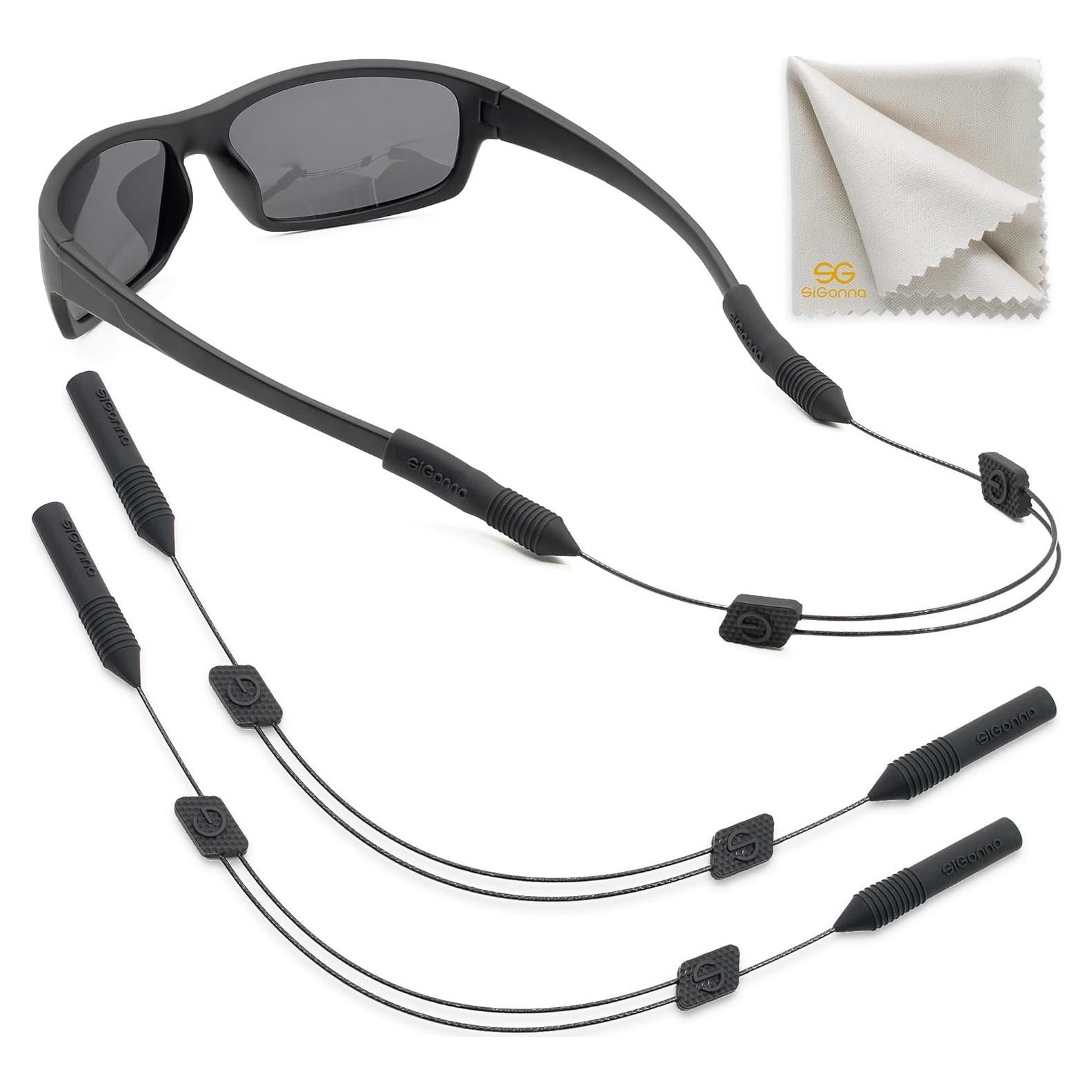 Correa para Gafas SIGONNA XL Ajustable Silicona Negra