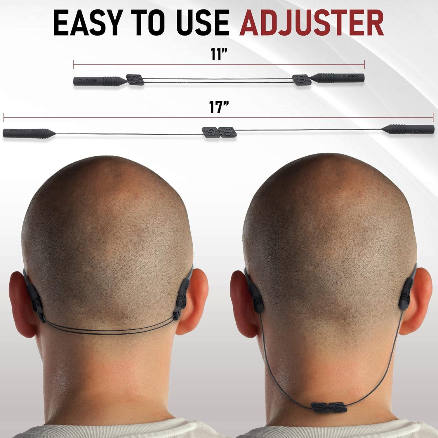 Correa para Gafas SIGONNA XL Ajustable Silicona Negra