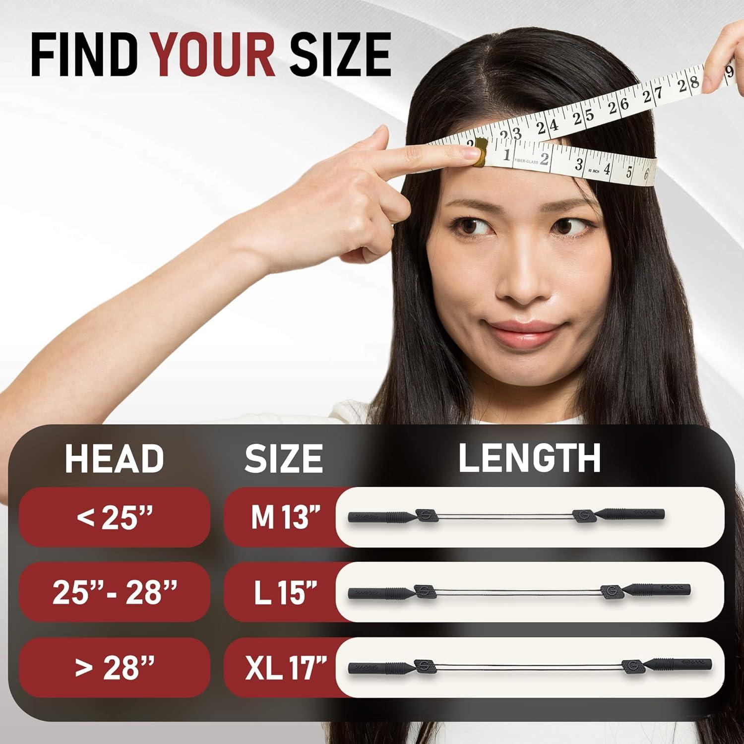 Correa para Gafas SIGONNA XL Ajustable Silicona Negra