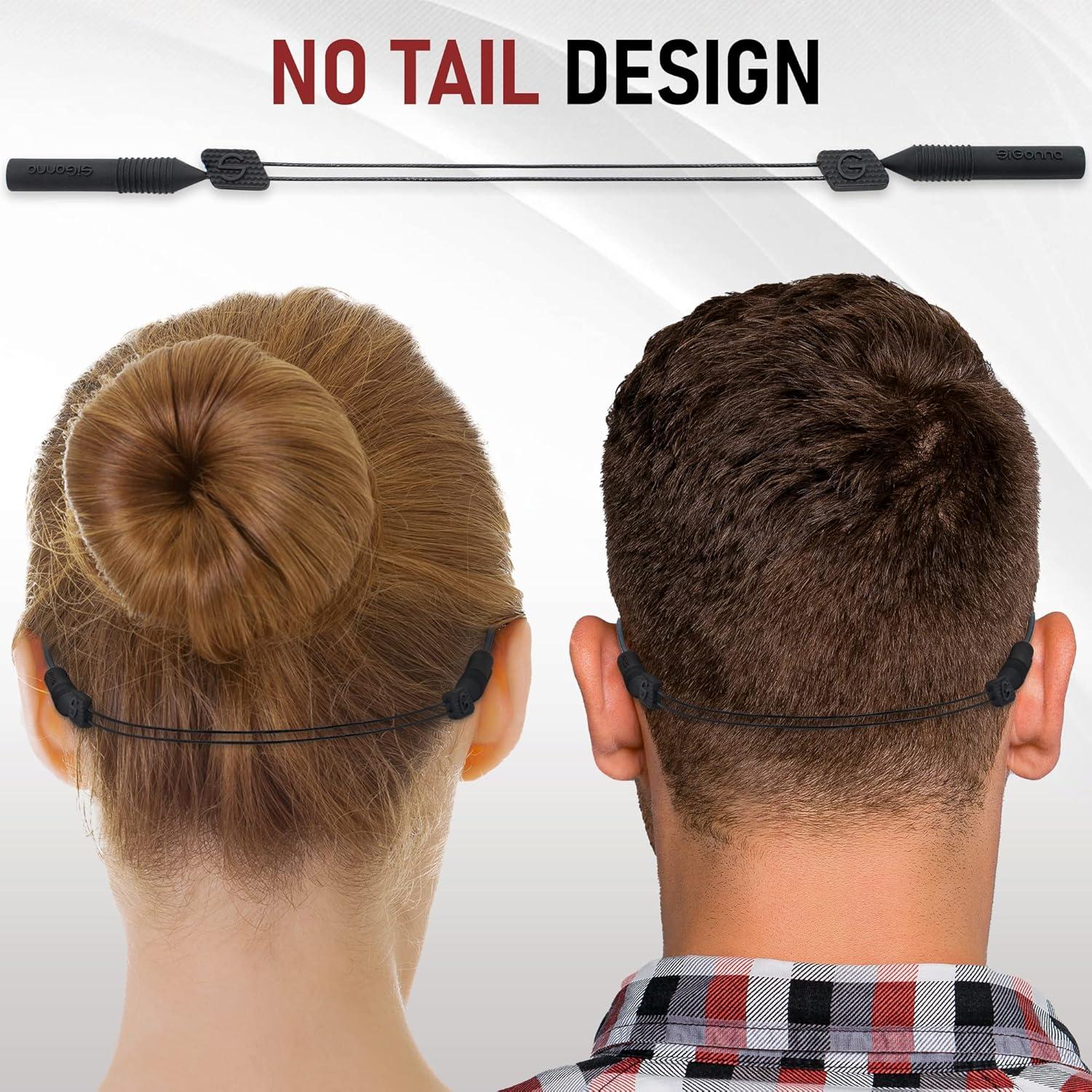 Correa para Gafas SIGONNA XL Ajustable Silicona Negra