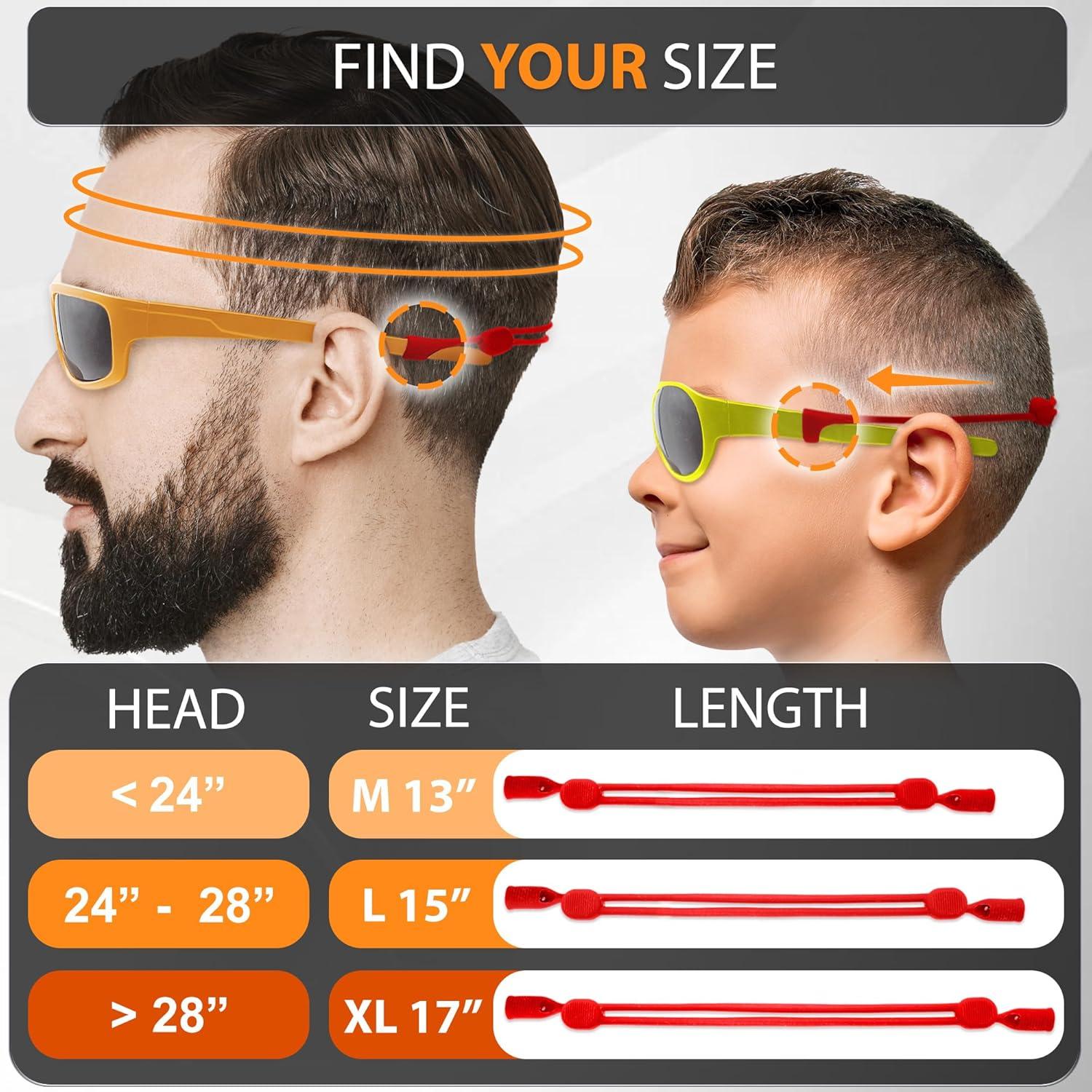 Soporte para Gafas SIGONNA - Cordón Silicona Ajustable Rojo