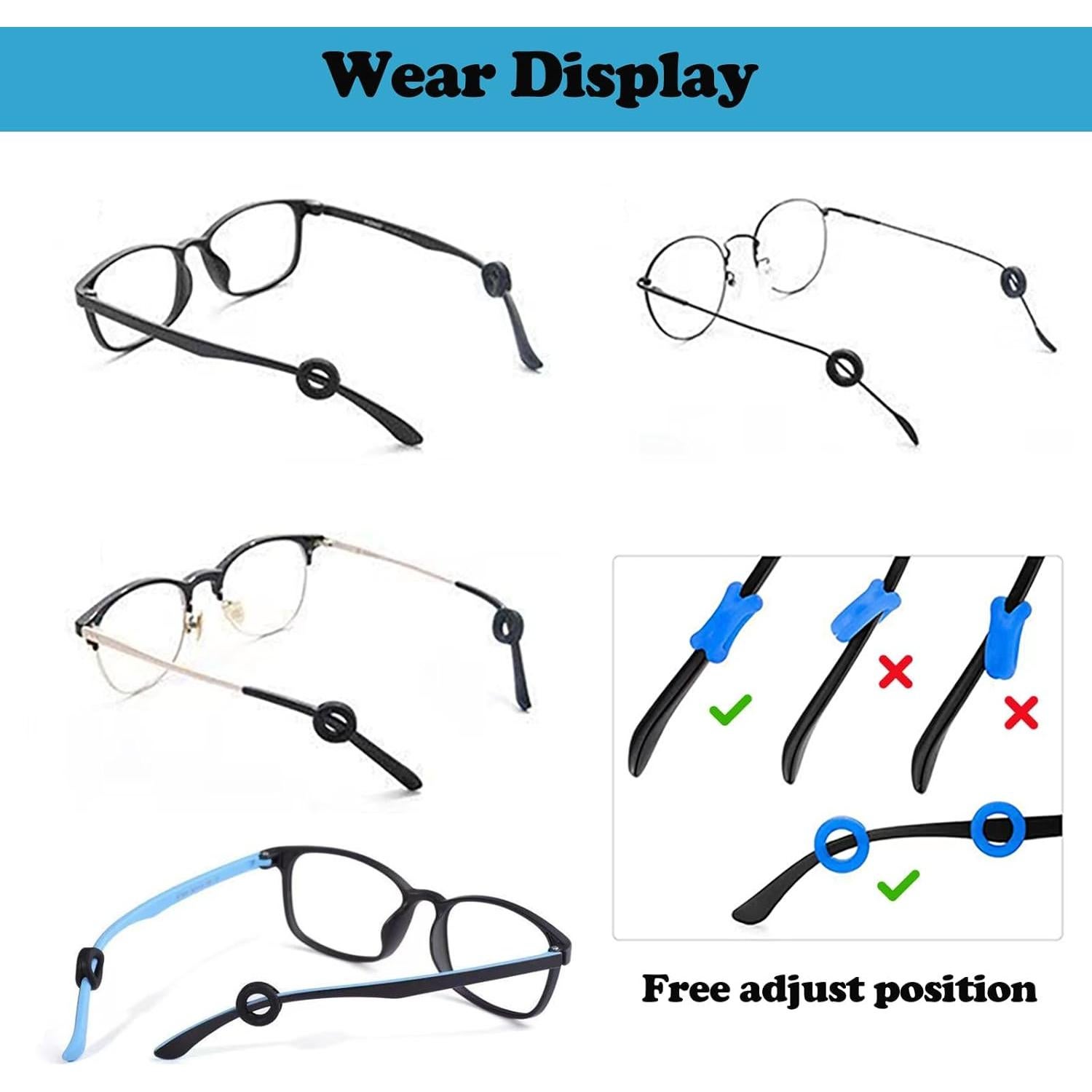 Cojines para orejas de gafas Omnful 12 pares antideslizantes