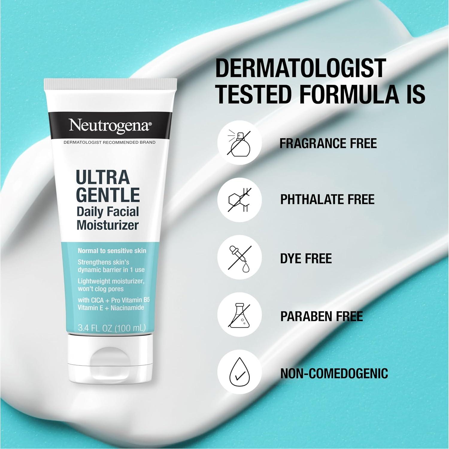 Hidratante Facial Diario Neutrogena 100 ml Sin Fragancia Piel Sensible