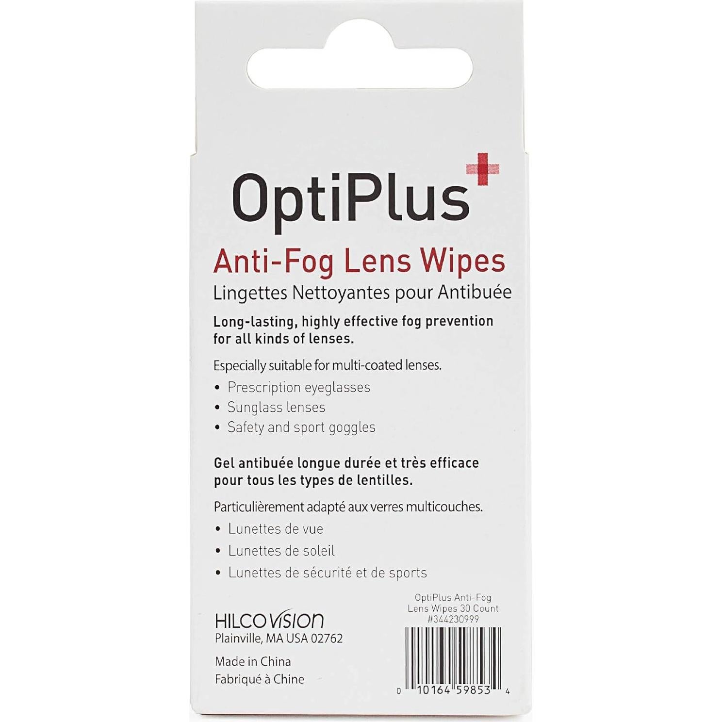 OptiPlus Anti Fog Lens Wipes