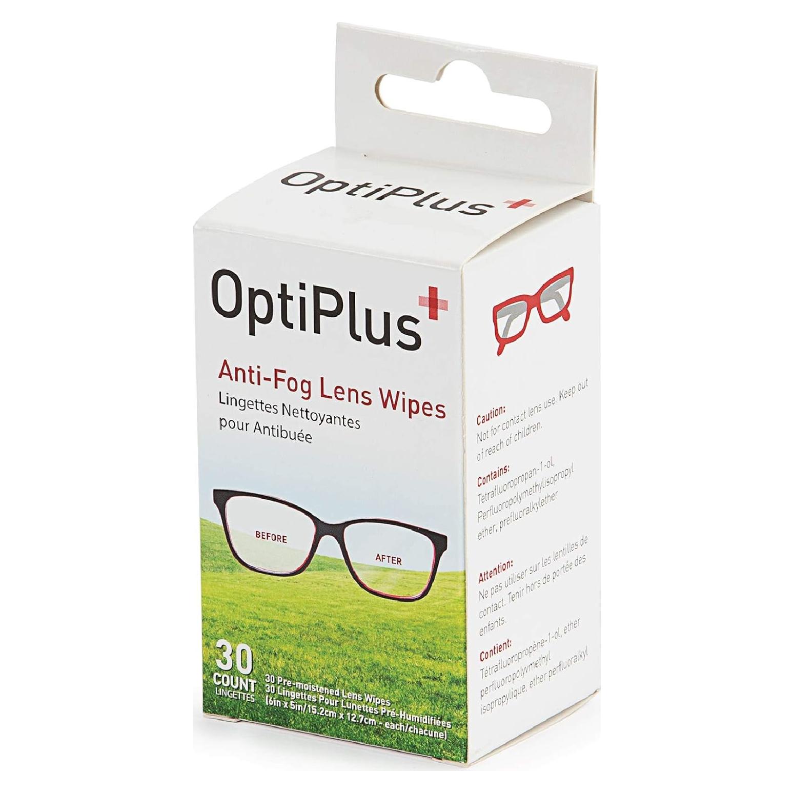 Toallitas Antivaho OptiPlus 30 Unidades Limpieza Lentes